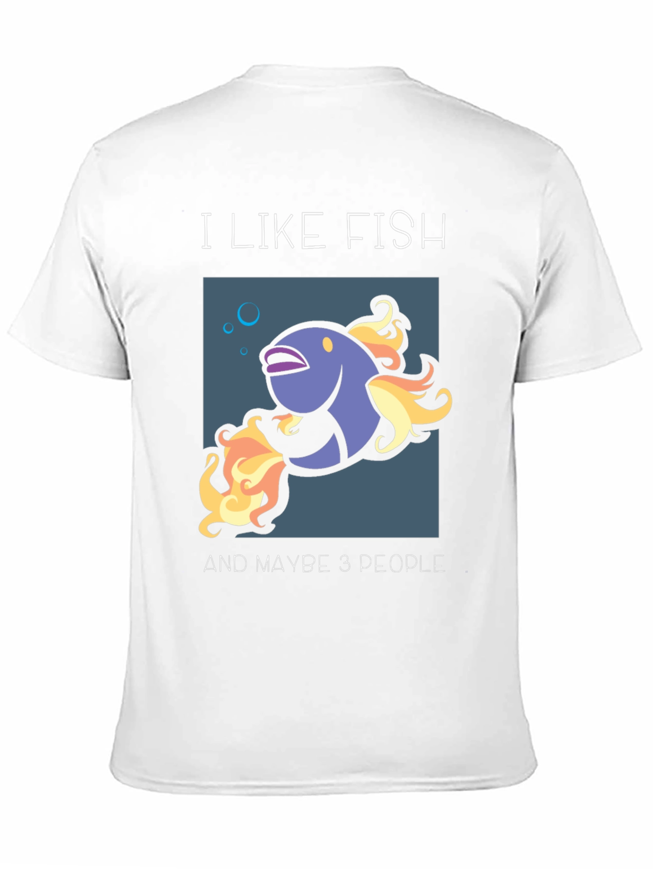 Black I Like Fish & Maybe 3 People Graphic Tee view 11