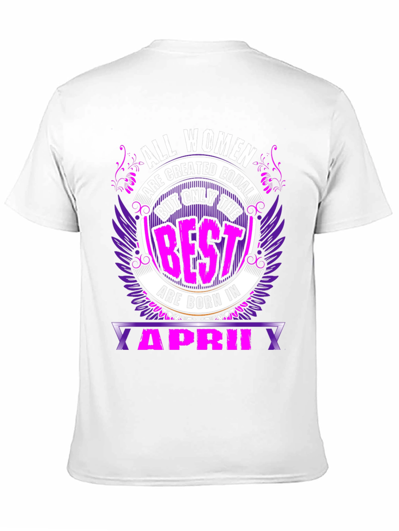 Black All Women are Created Equal April Birthday T-Shirt view 11