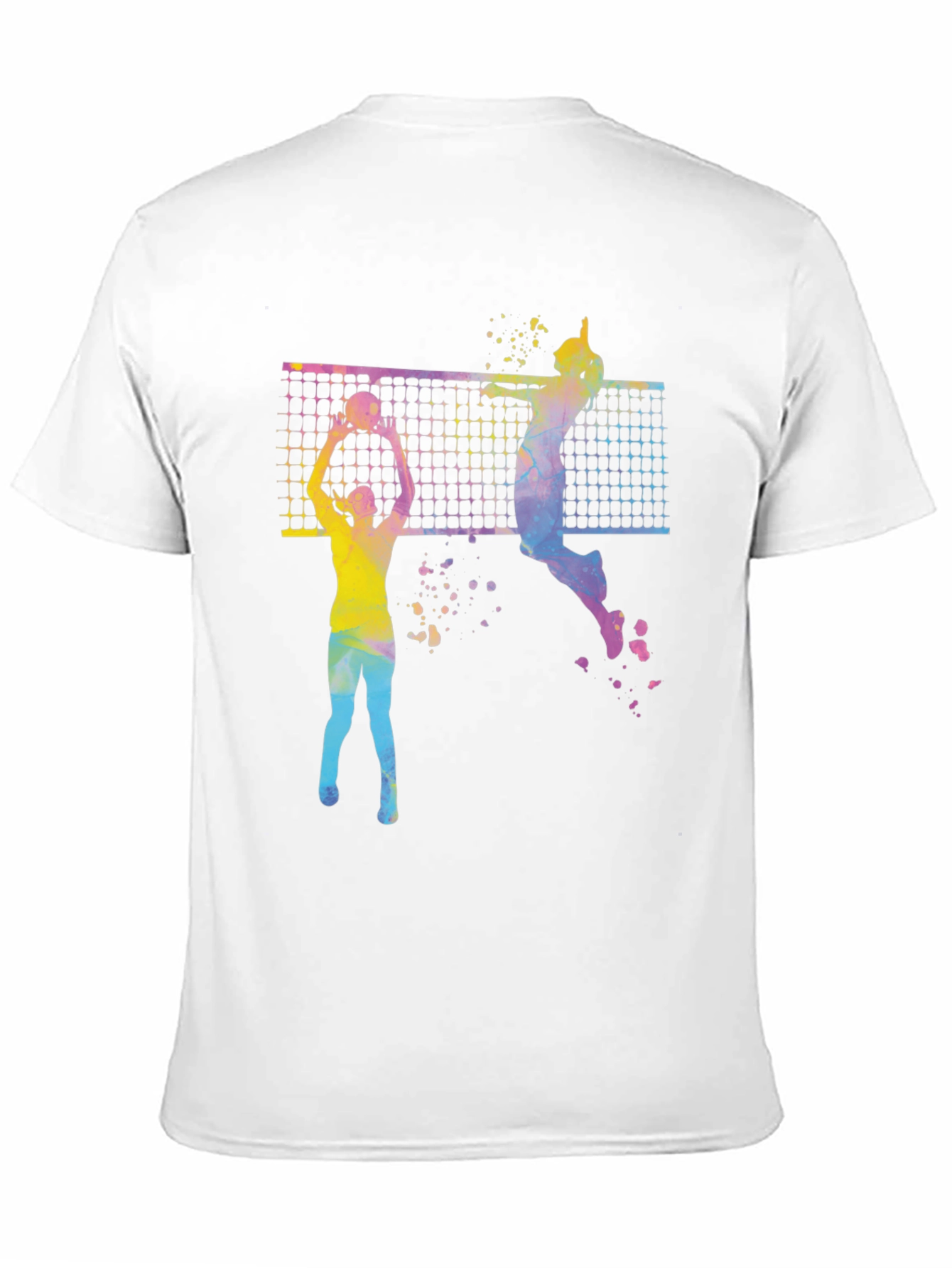 Black Volleyball Graphic Tee - Sporty Colorful Design view 11