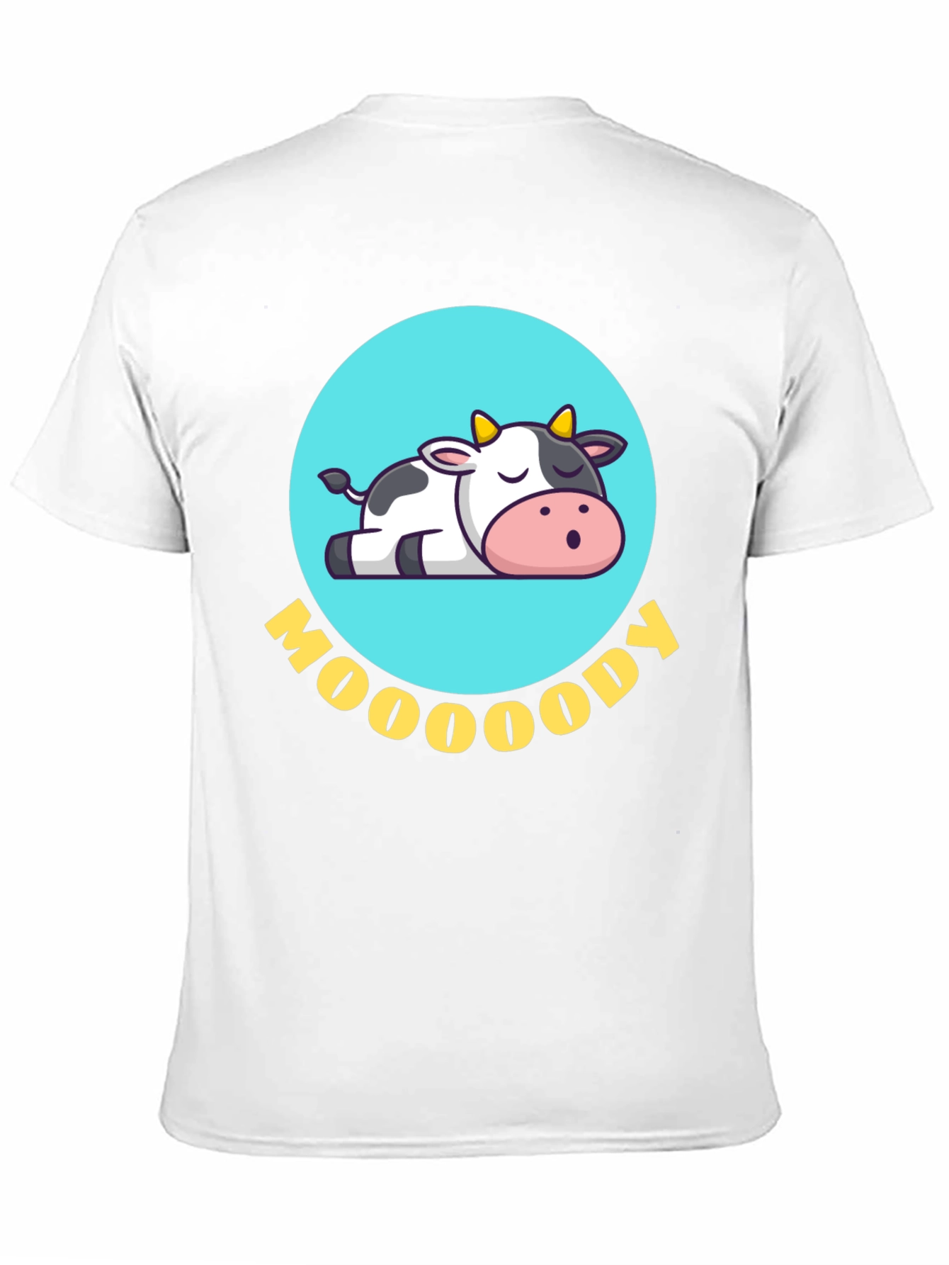 Black Moody Cow Graphic Tee - Comfortable & Stylish view 11