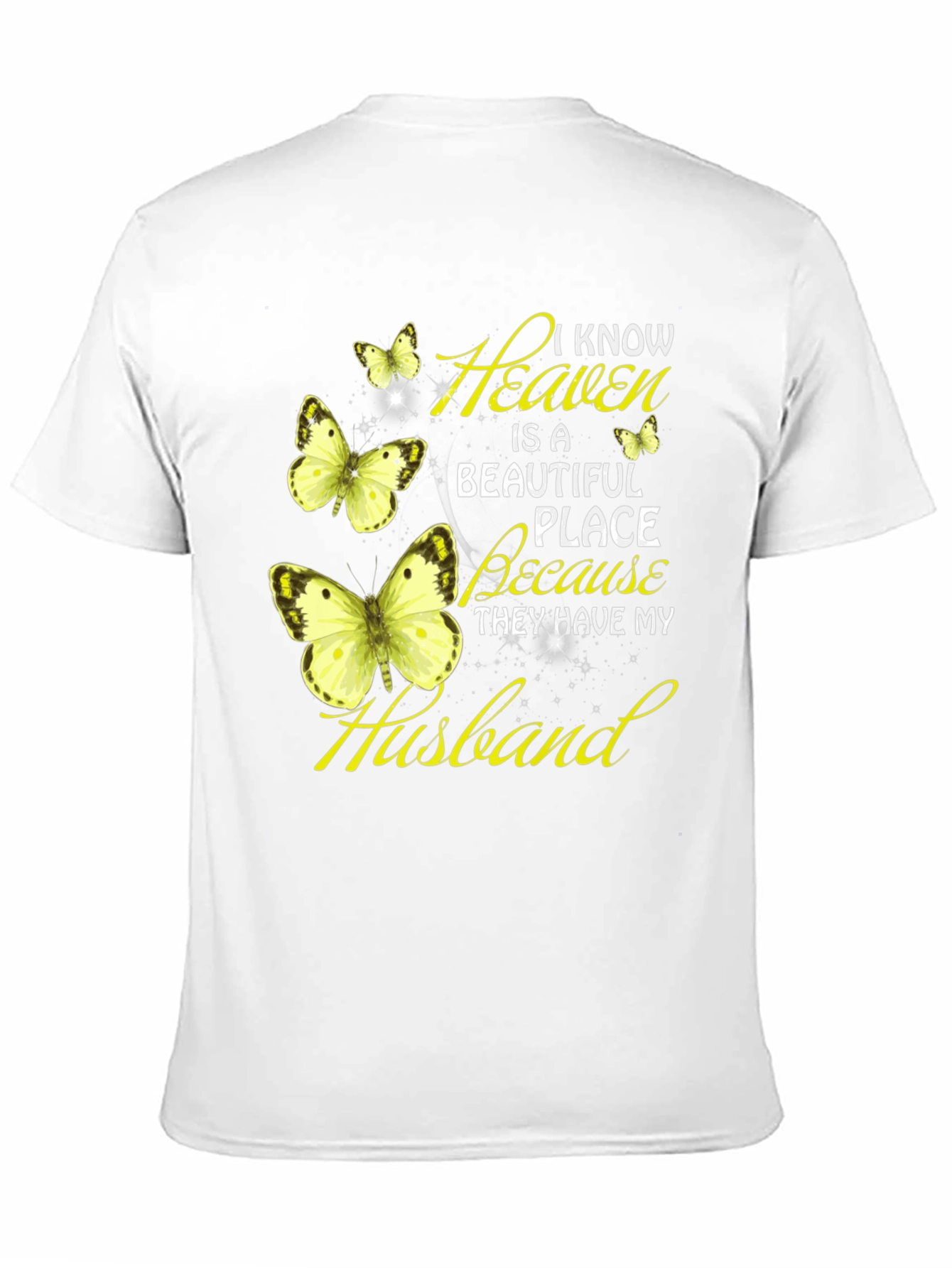 Black Heaven Husband Butterfly Graphic Tee view 11