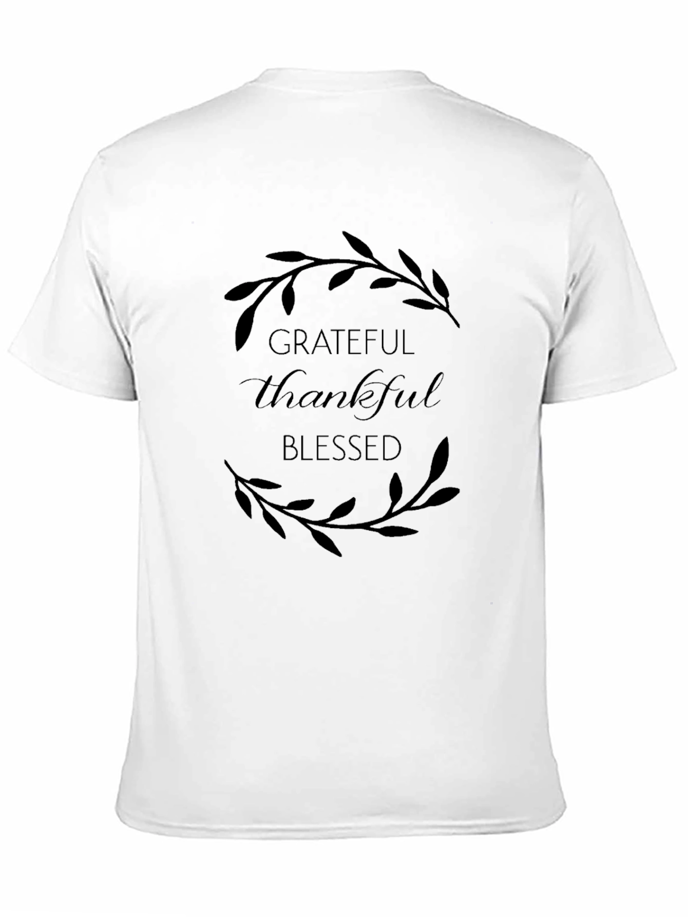 Black Grateful Thankful Blessed Graphic Tee view 11