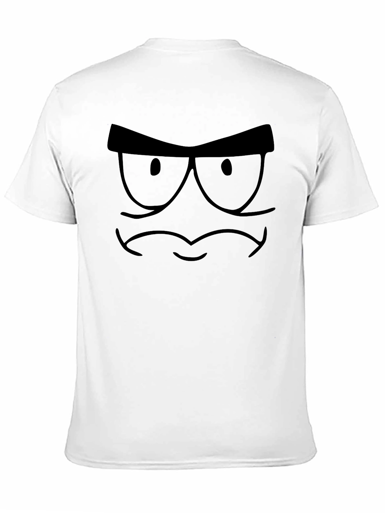 Black Angry Face Graphic Tee - Men's Black T-Shirt view 11