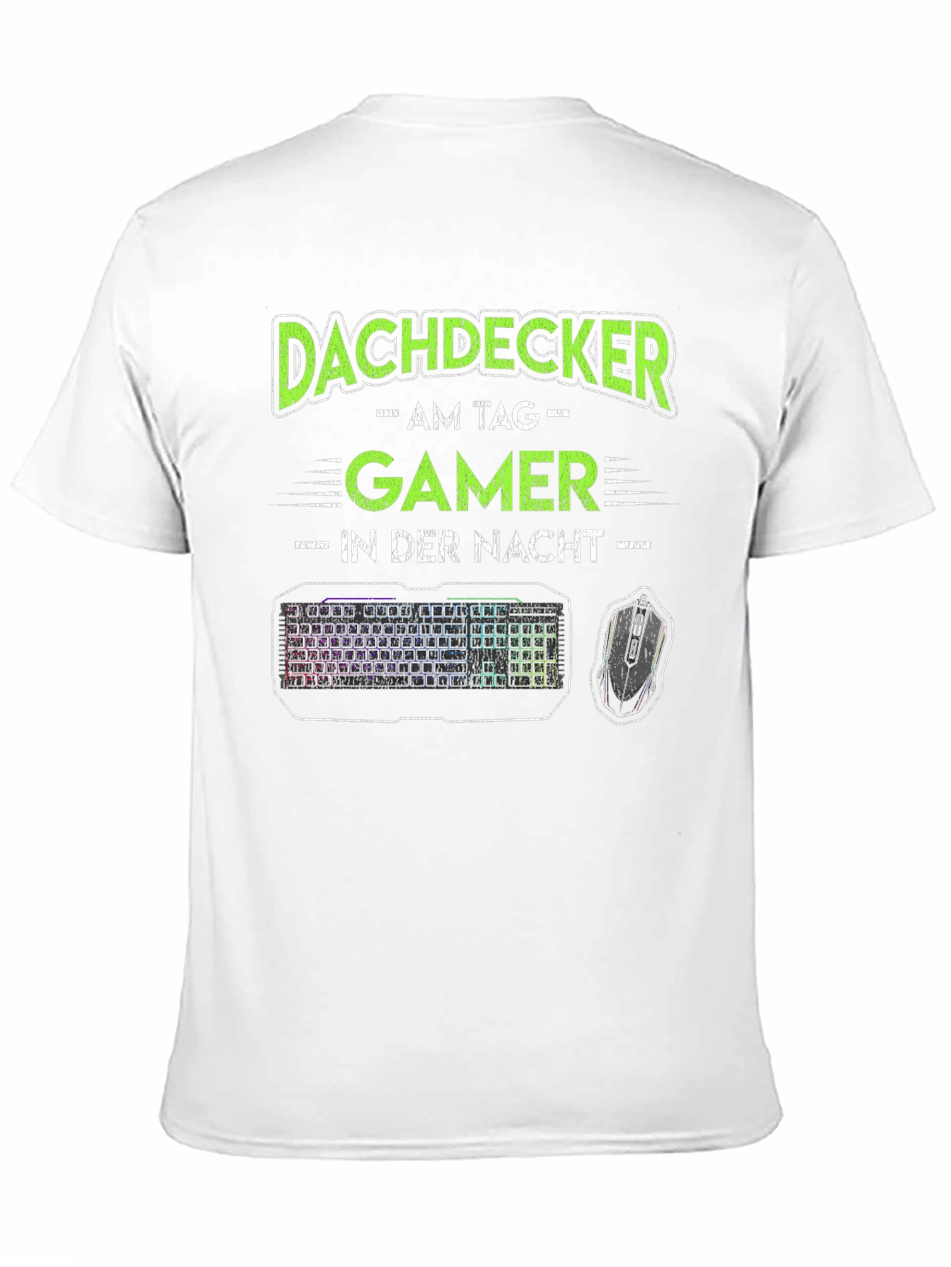 Black Dachdecker Gamer T-Shirt - Roofer by Day, Gamer by Night view 11