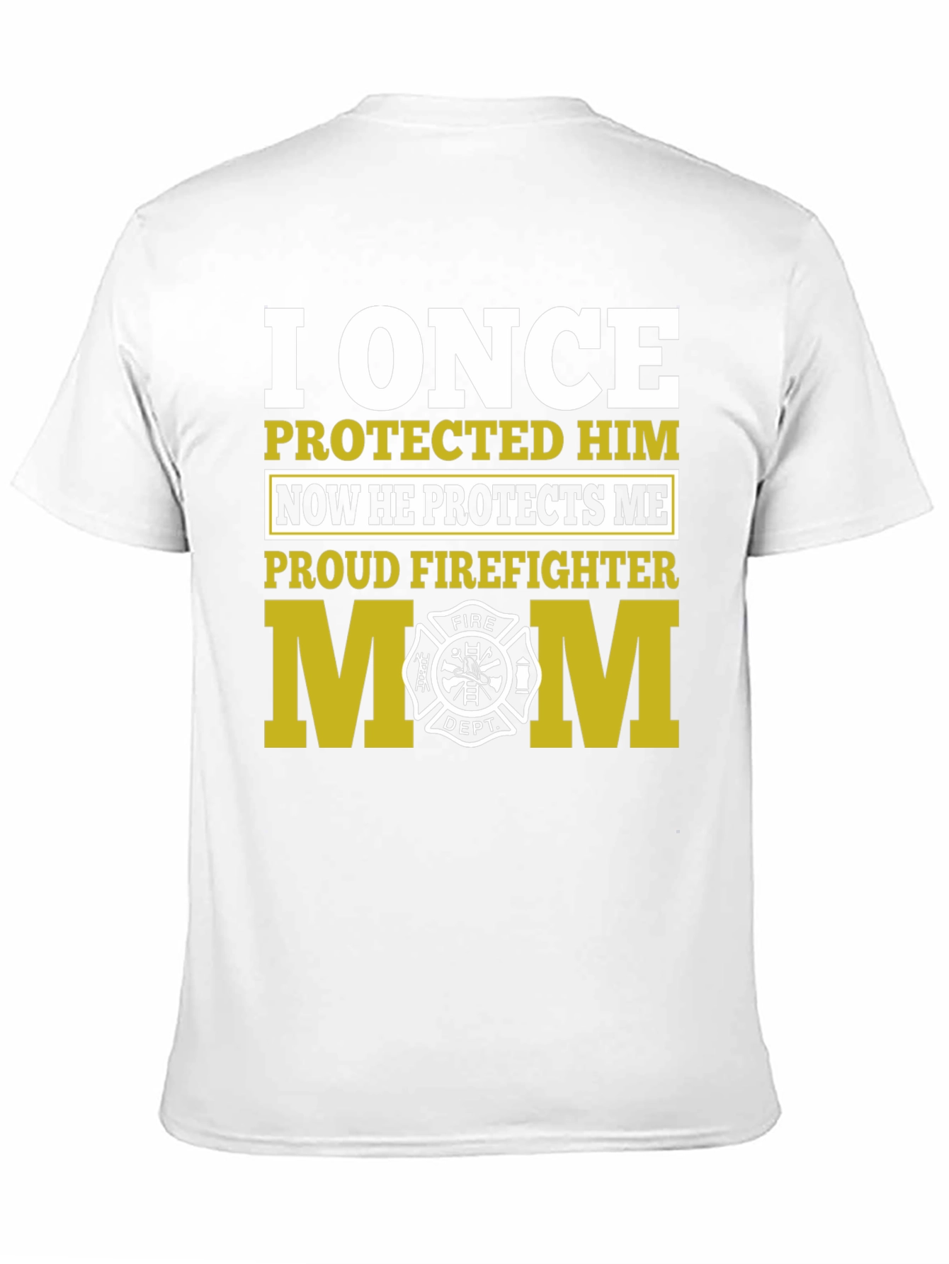 Black Proud Firefighter Mom Graphic T-Shirt view 11