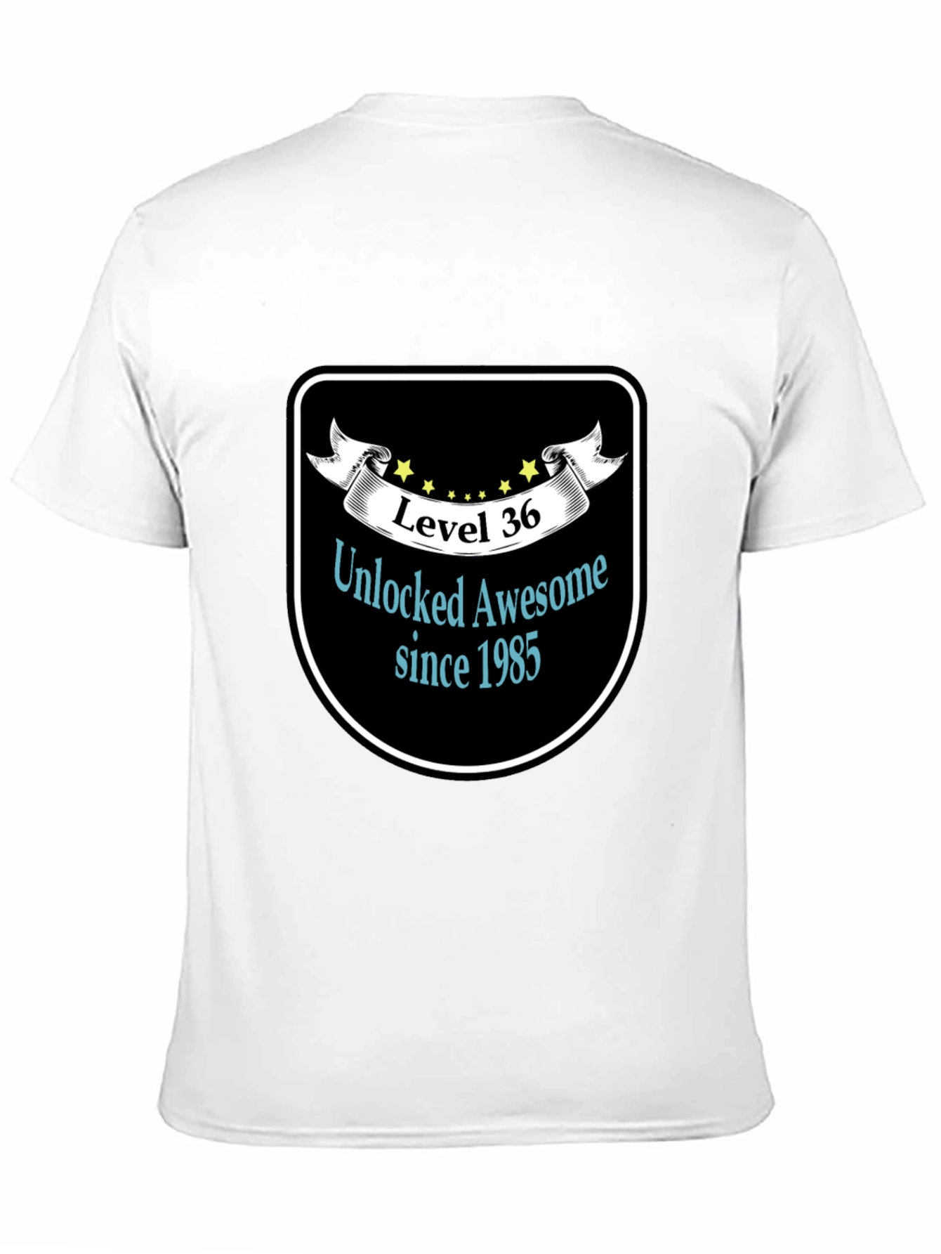 Black Level 36 Unlocked Awesome Since 1985 Black T-Shirt view 11