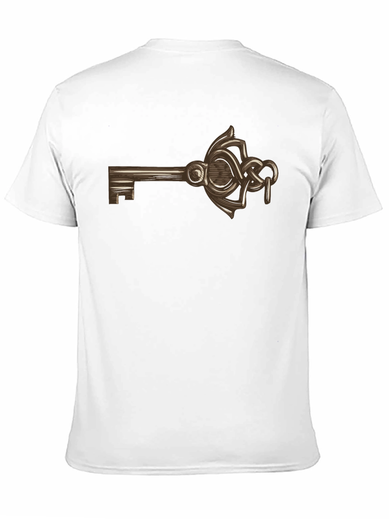 Black Vintage Key Graphic Tee - Soft Cotton Blend view 11
