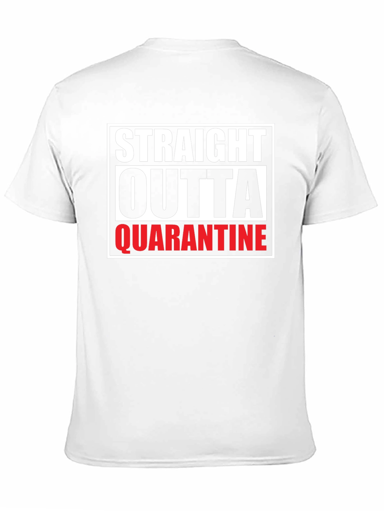 Black Straight Outta Quarantine Graphic T-Shirt view 11