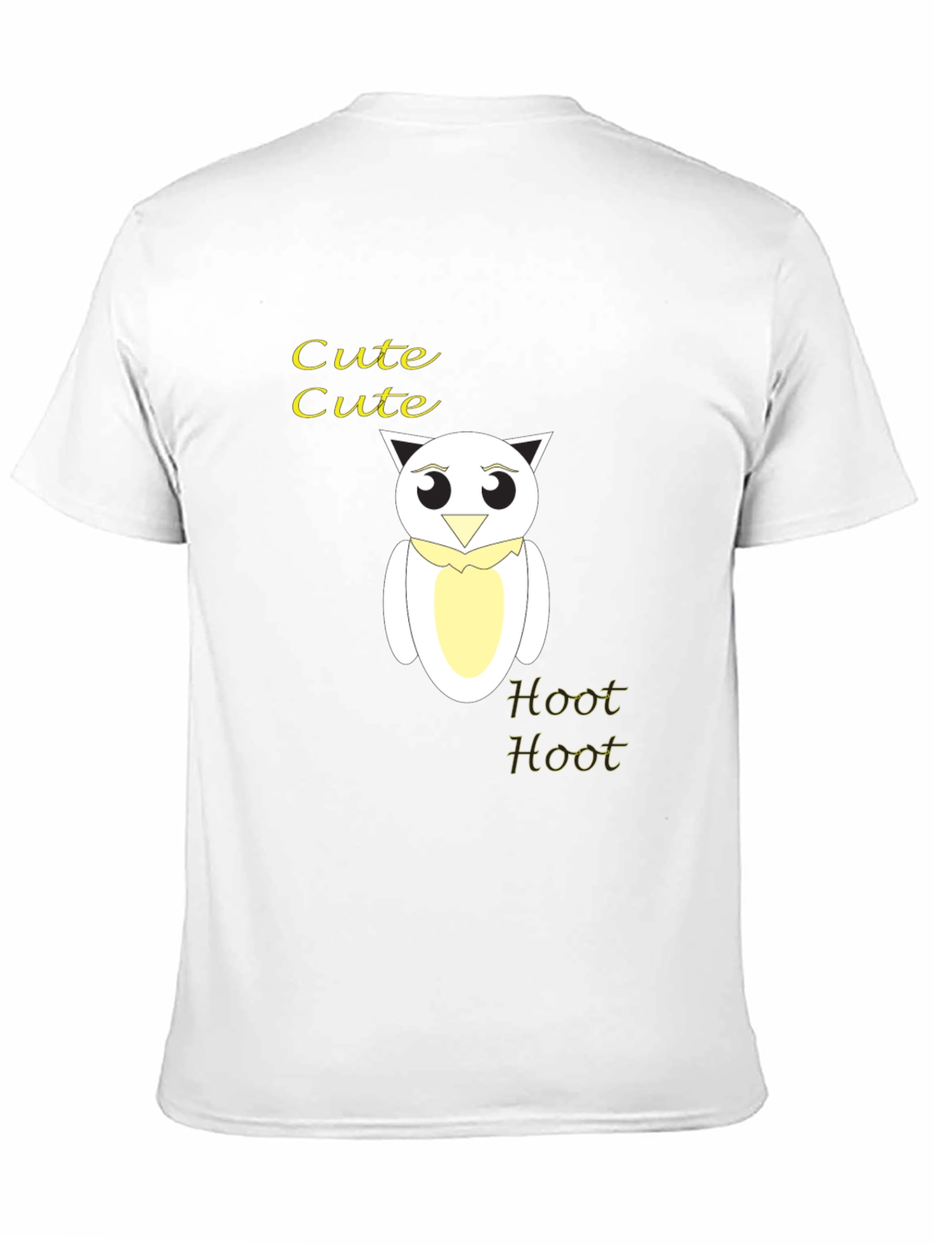 Black Cute Owl Graphic Tee - Black Cotton Blend T-Shirt view 11