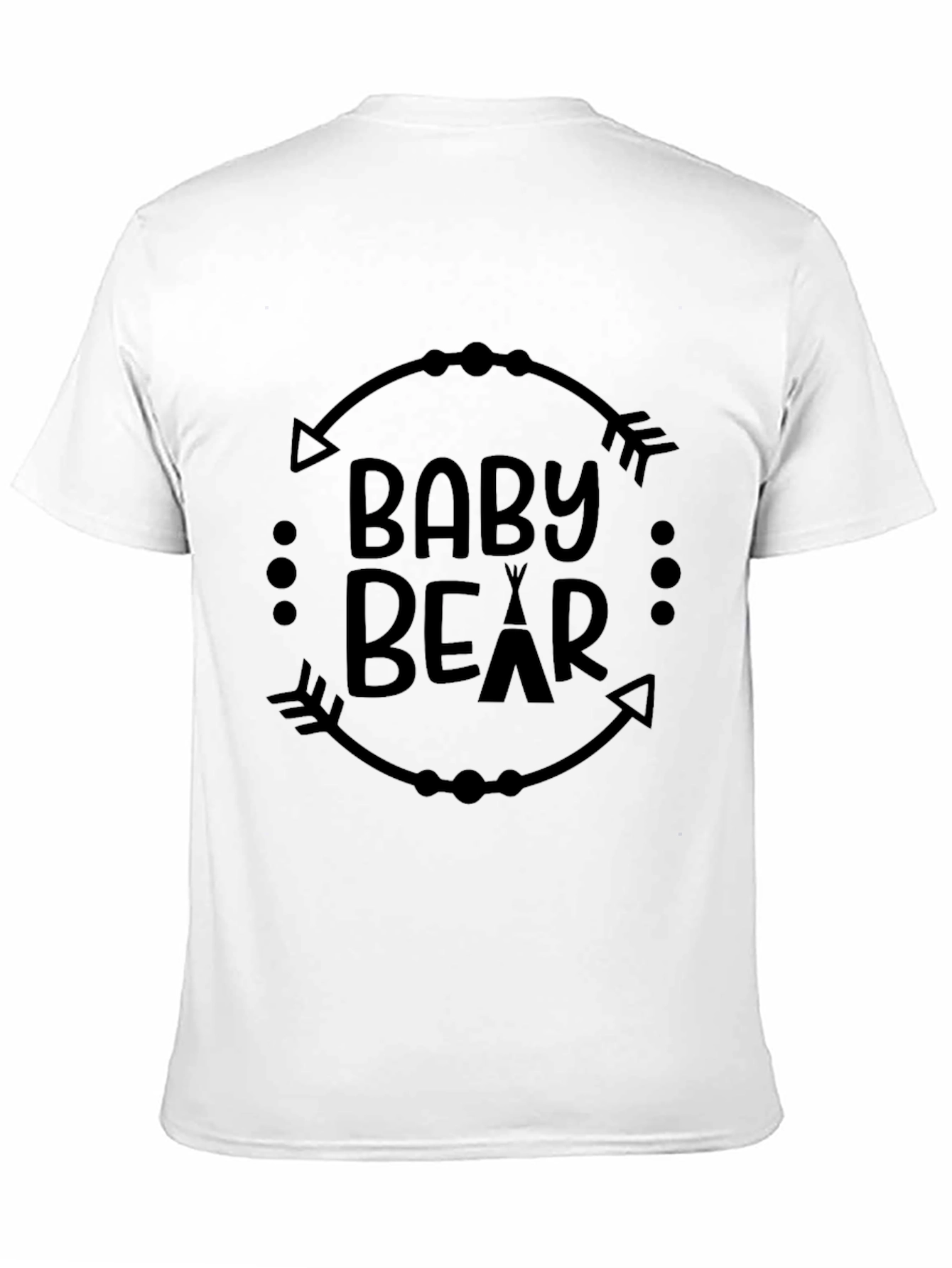 Black Baby Bear Graphic Tee - Black Unisex T-Shirt view 11