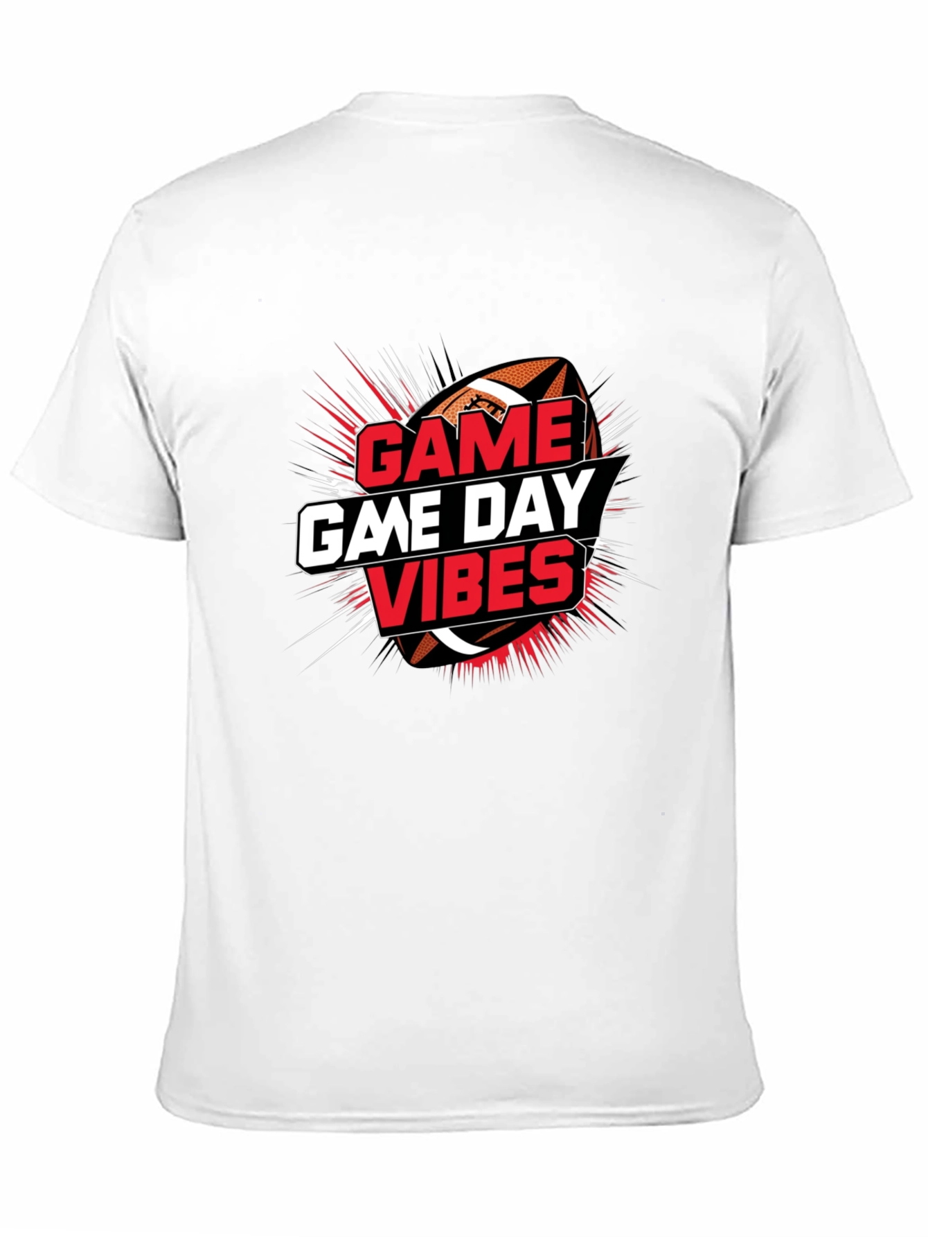 Black Game Day Vibes Football Graphic Tee view 11