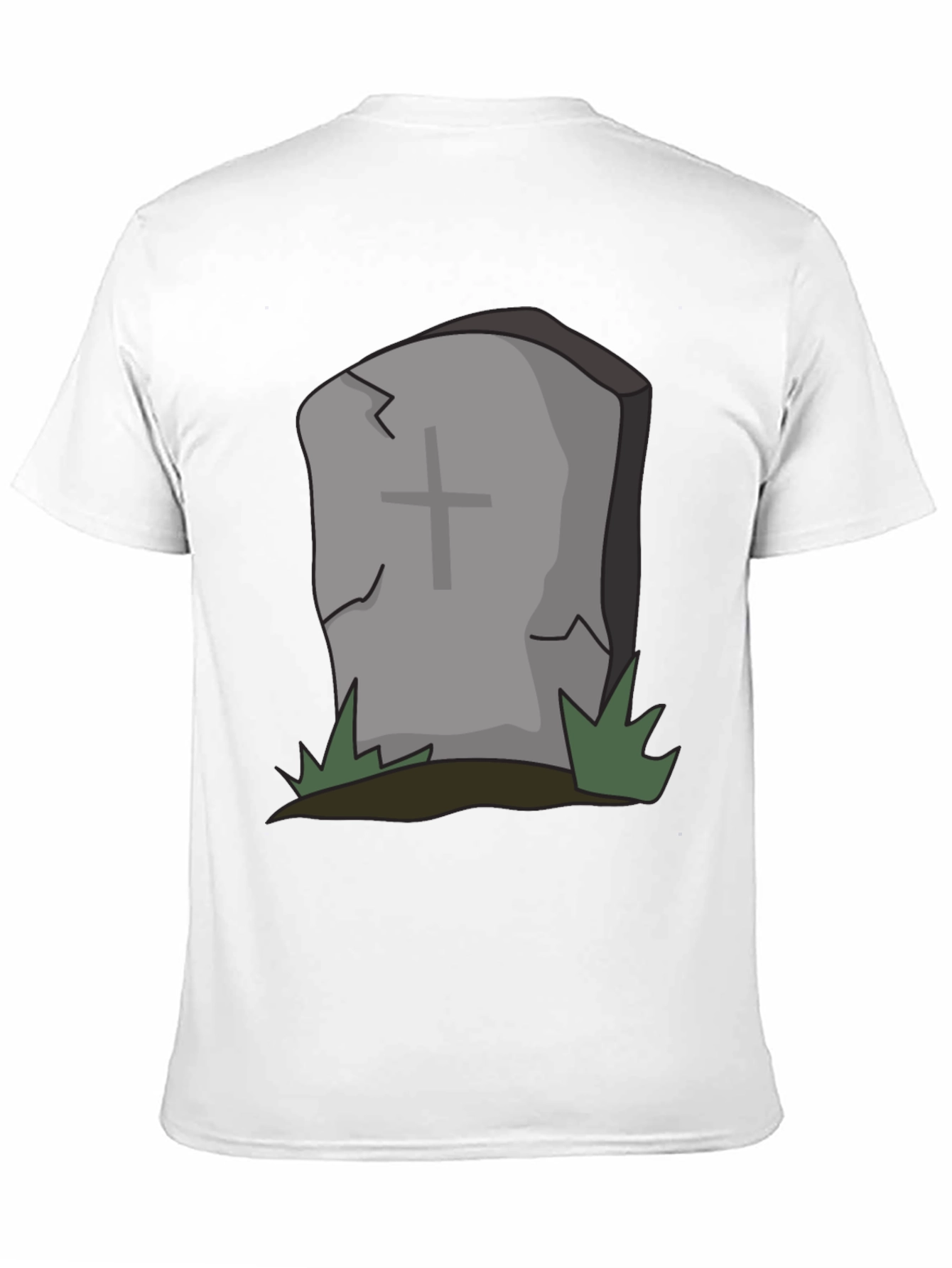 Black Cartoon Tombstone Graphic Tee - Spooky Style view 11