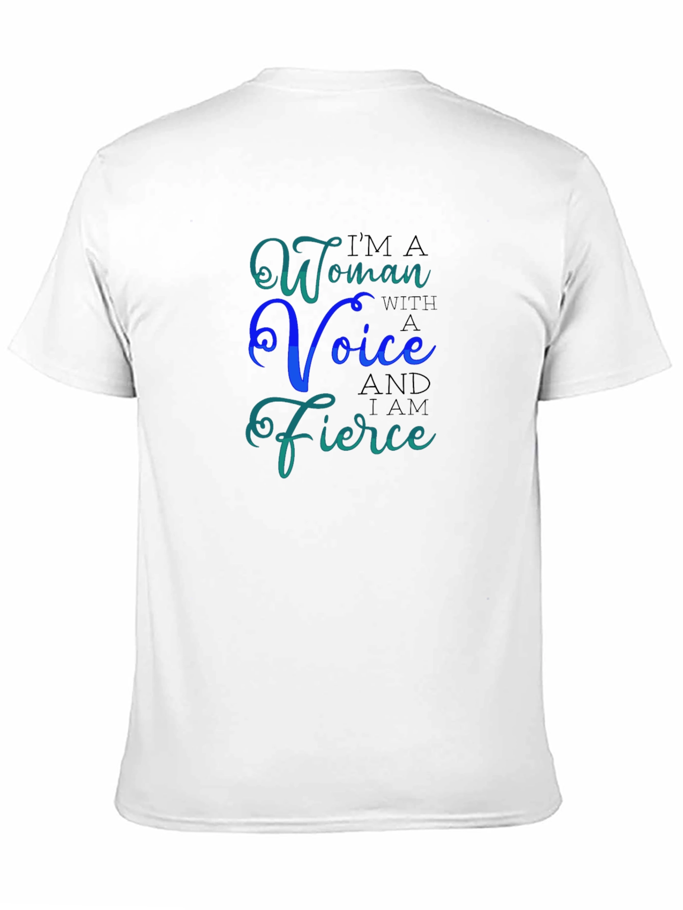 Black I'm A Woman With a Voice T-Shirt view 11