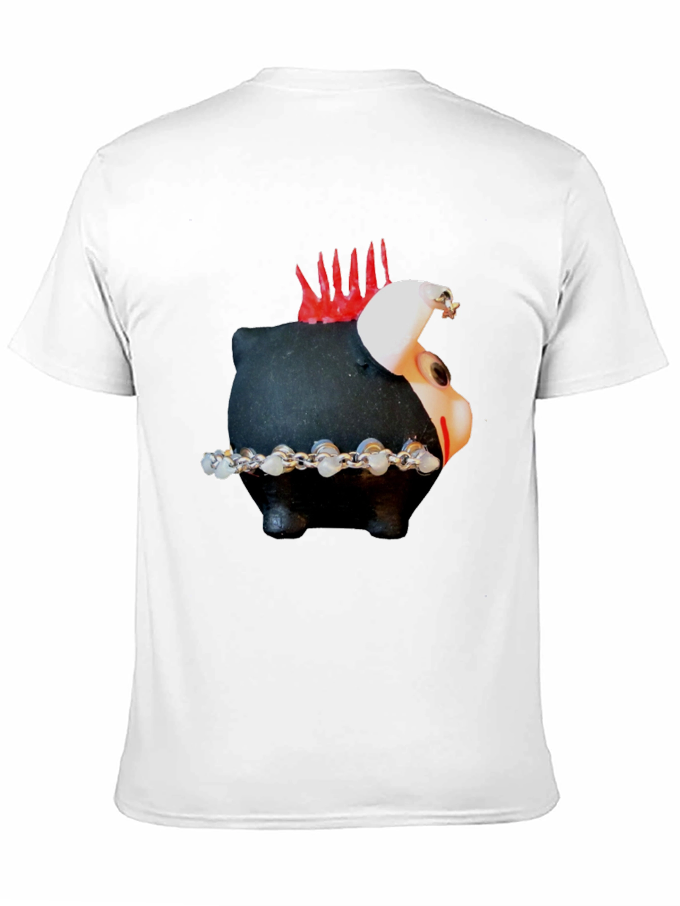 Black Punk Piggy Bank Graphic Tee - Black view 11