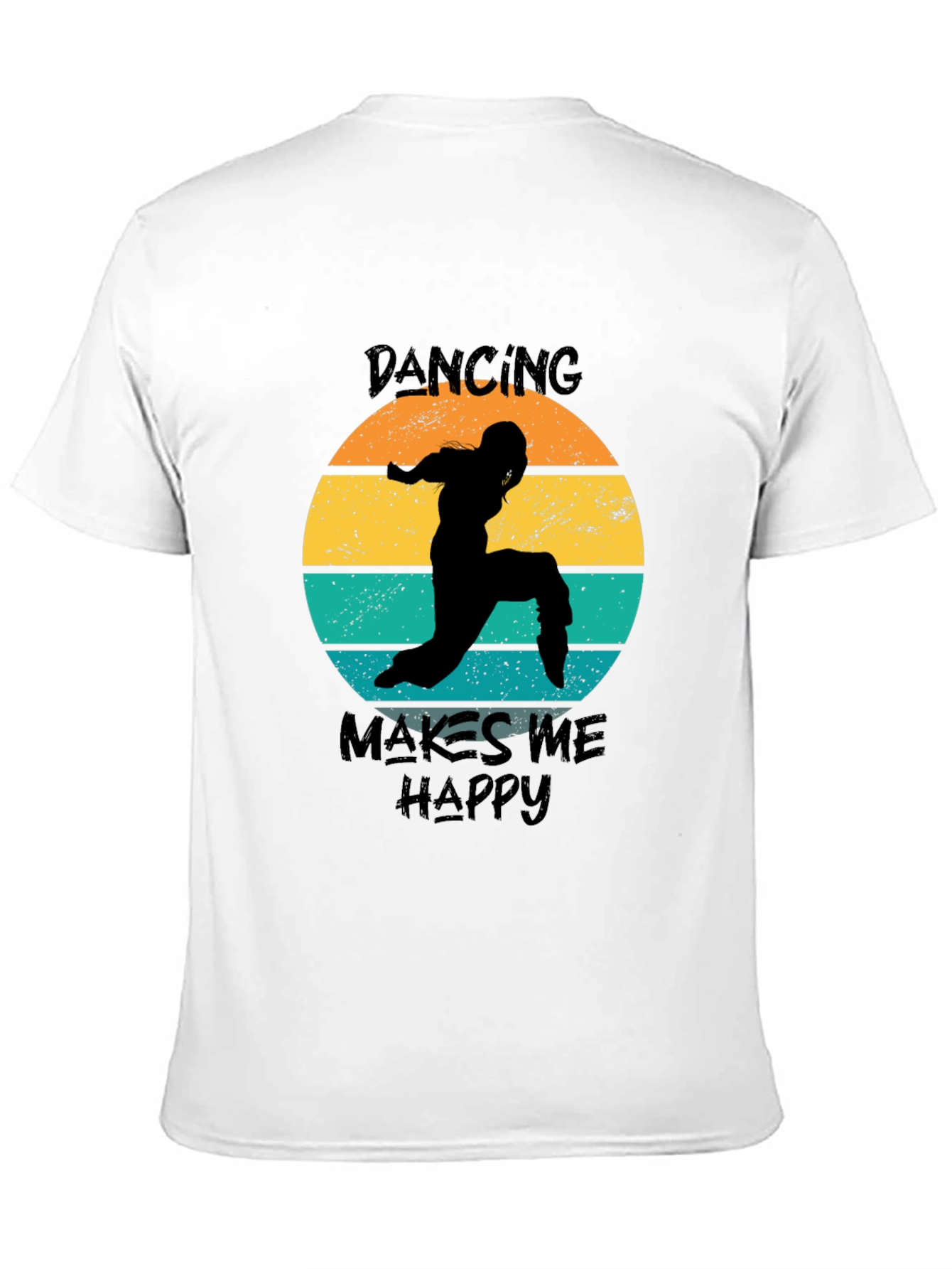 Black Dancing Makes Me Happy T-Shirt view 11