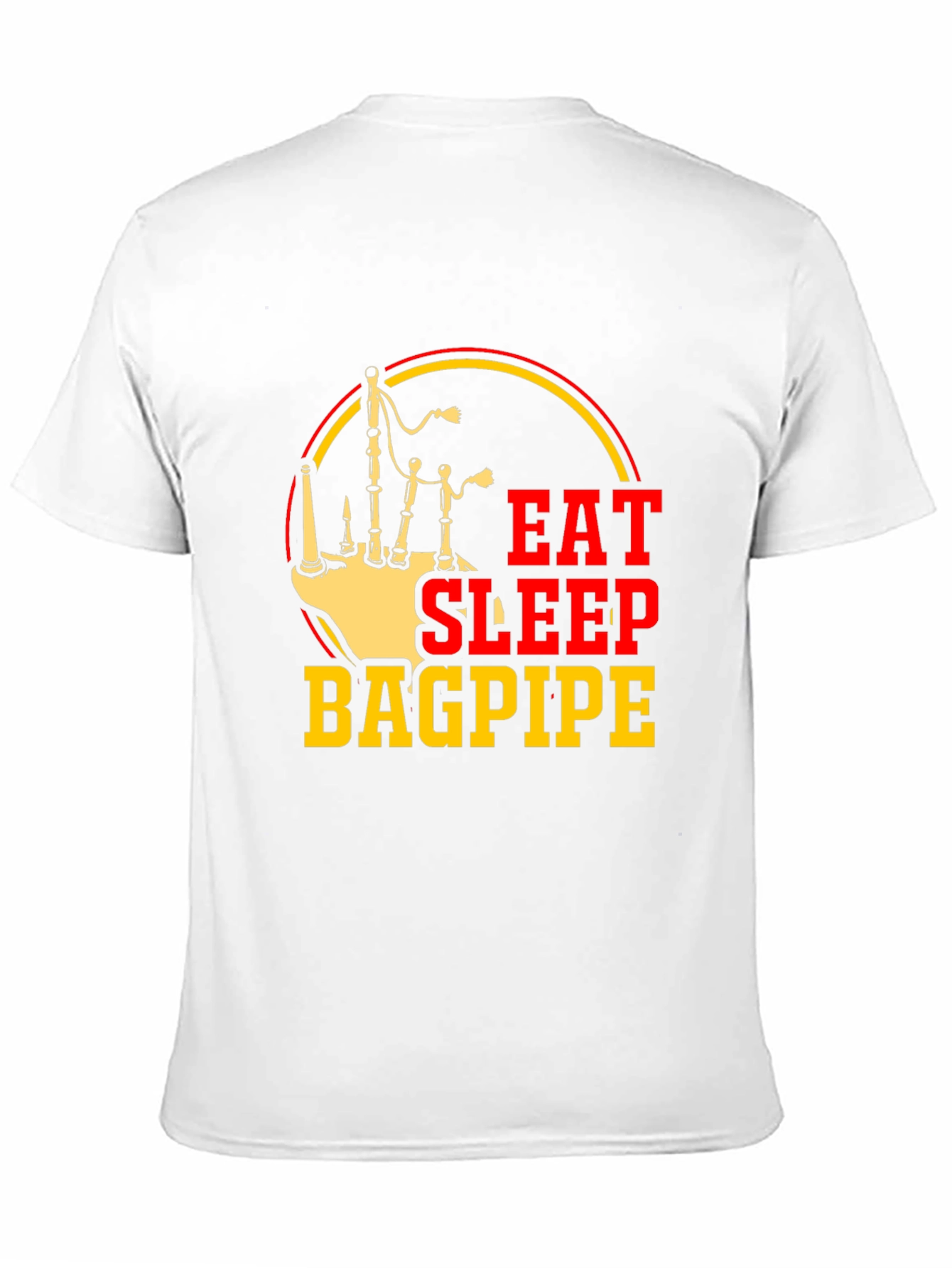 Black Eat Sleep Bagpipe T-Shirt | Musician Apparel view 11