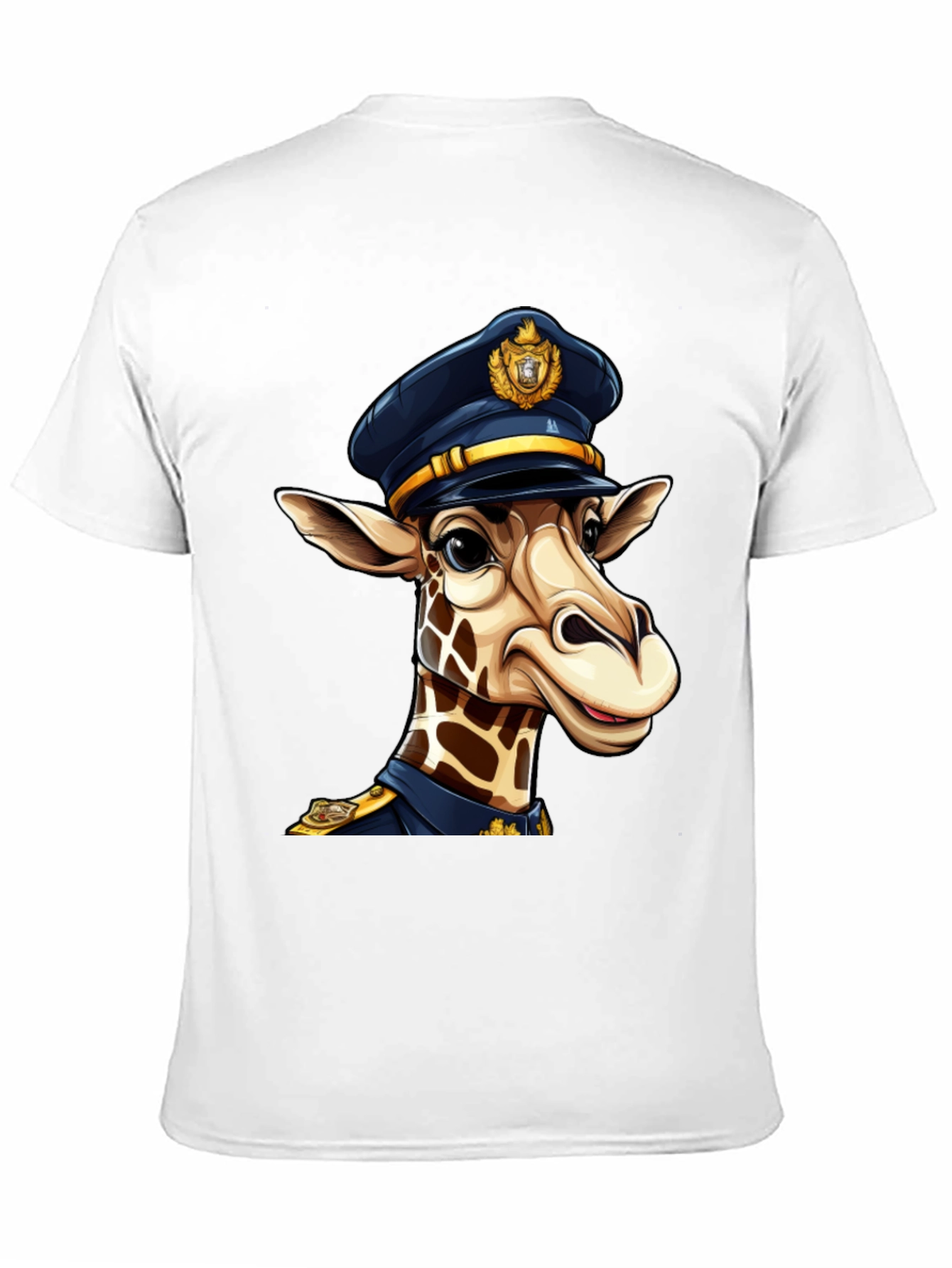 Black Giraffe Police T-Shirt - Unique Graphic Tee view 11