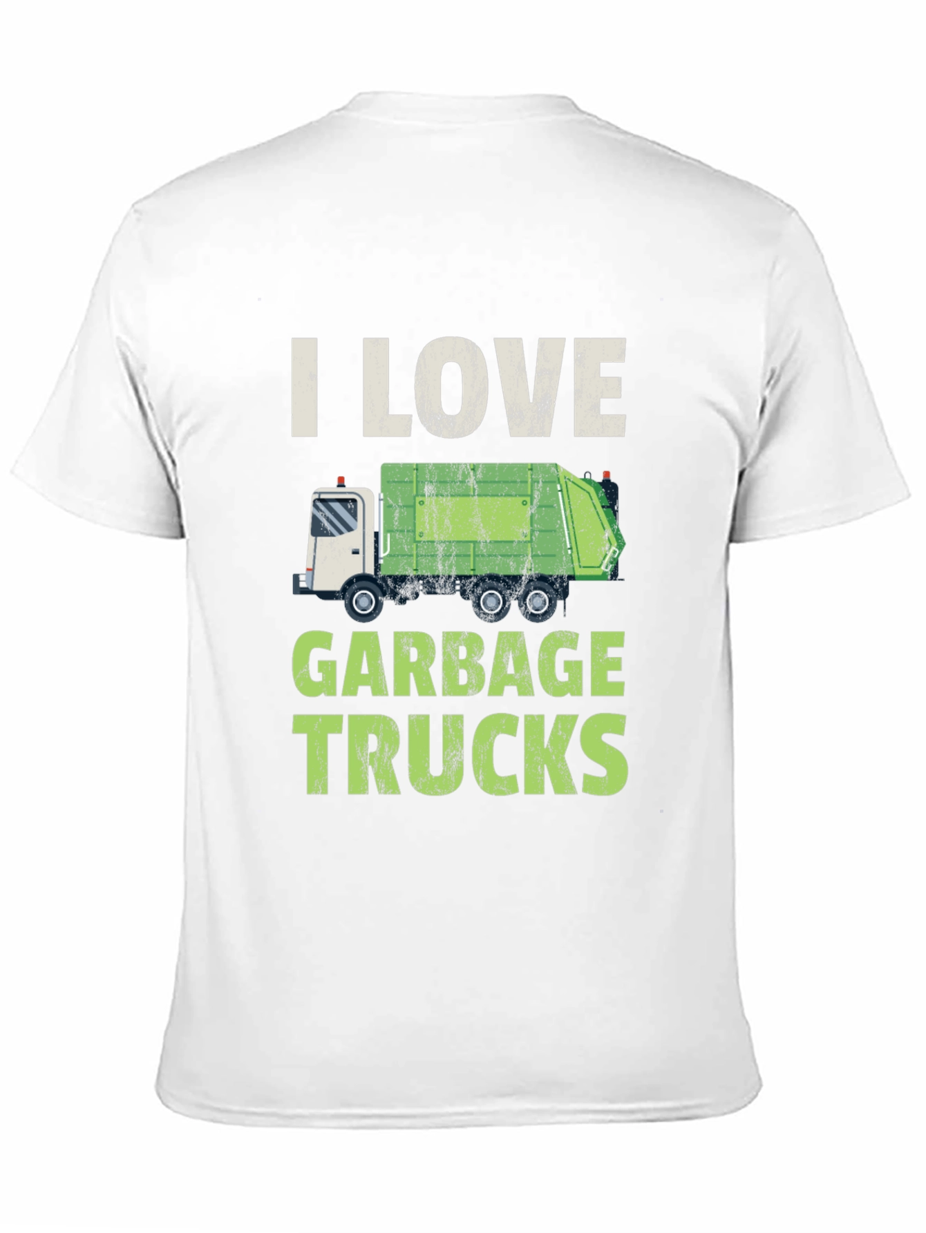 Black I Love Garbage Trucks T-Shirt - Novelty Graphic Tee view 11