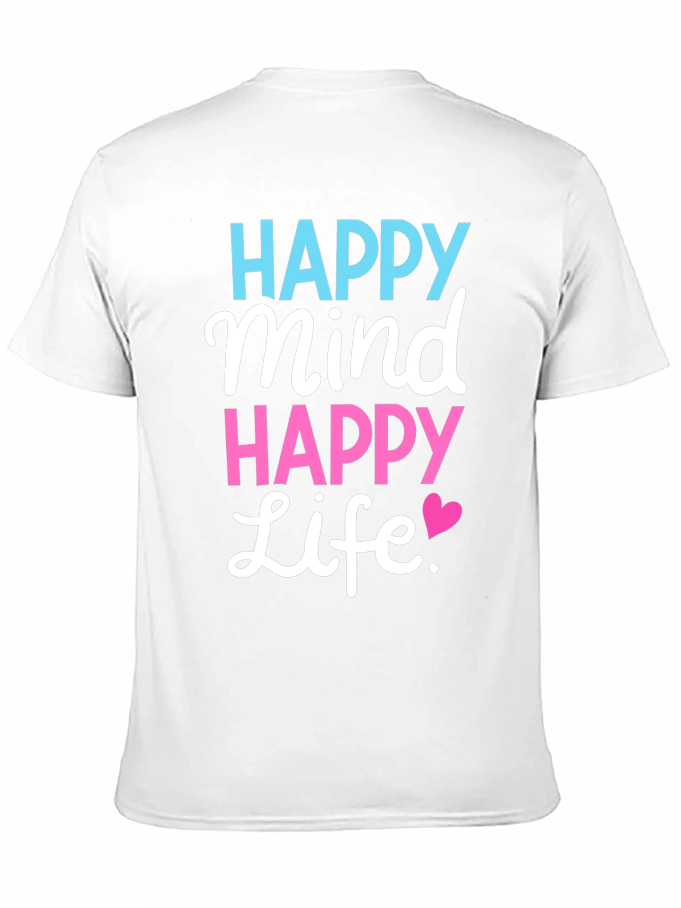 Black Happy Mind Happy Life Black T-Shirt view 11