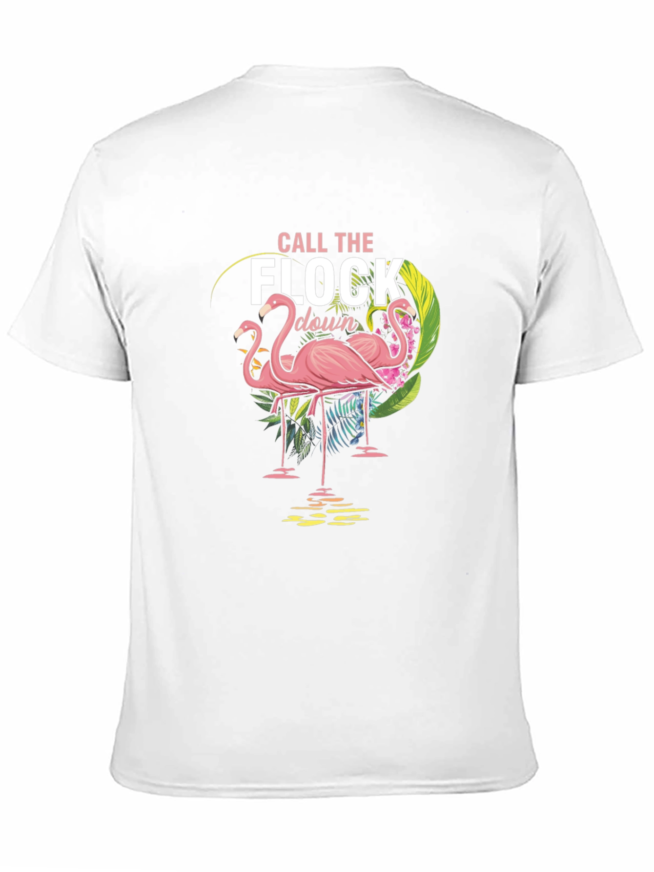 Black Call the Flock Down Flamingo Graphic Tee - Black view 11