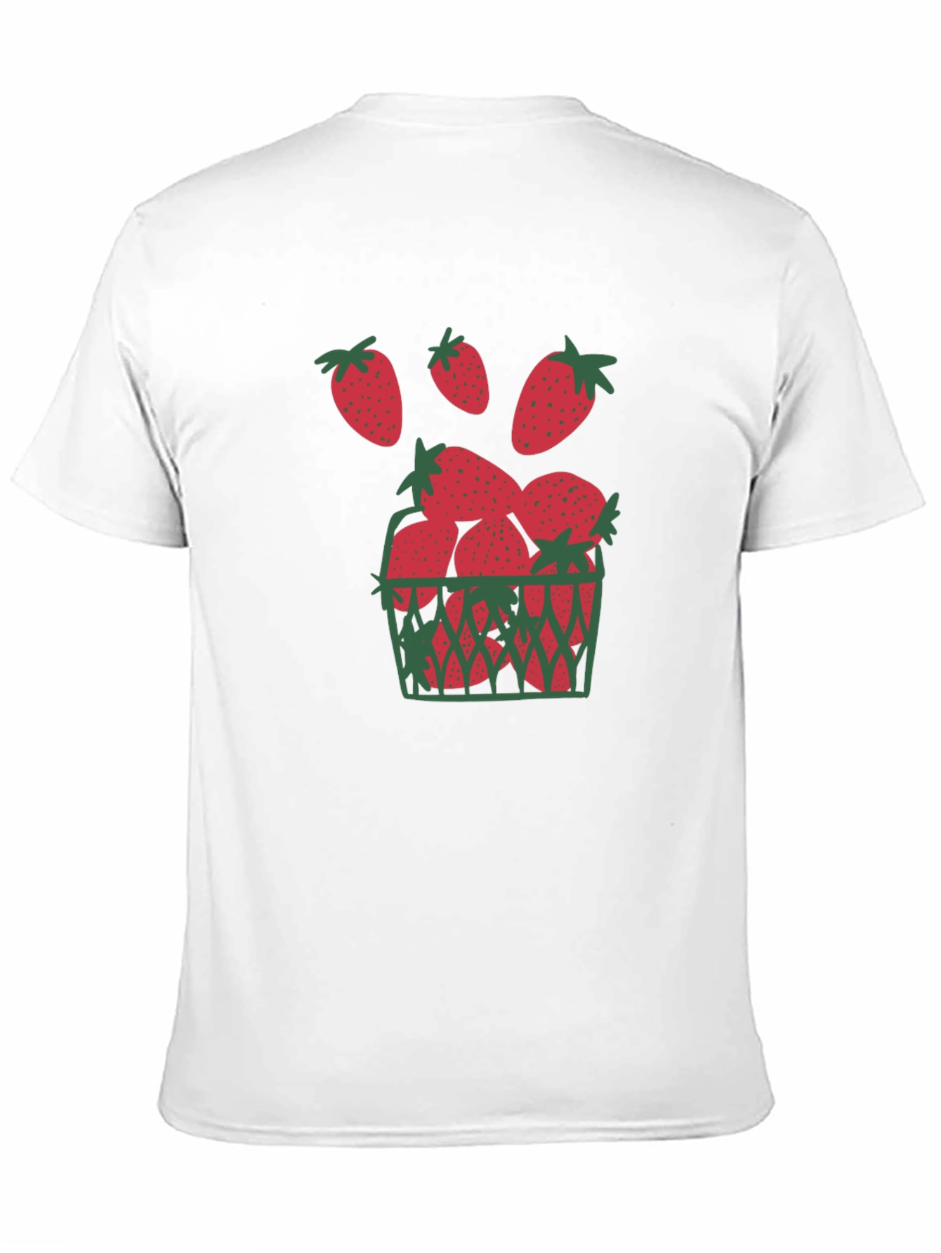 Strawberry Basket Graphic Tee - Unique Fruit Design T-Shirt - 11