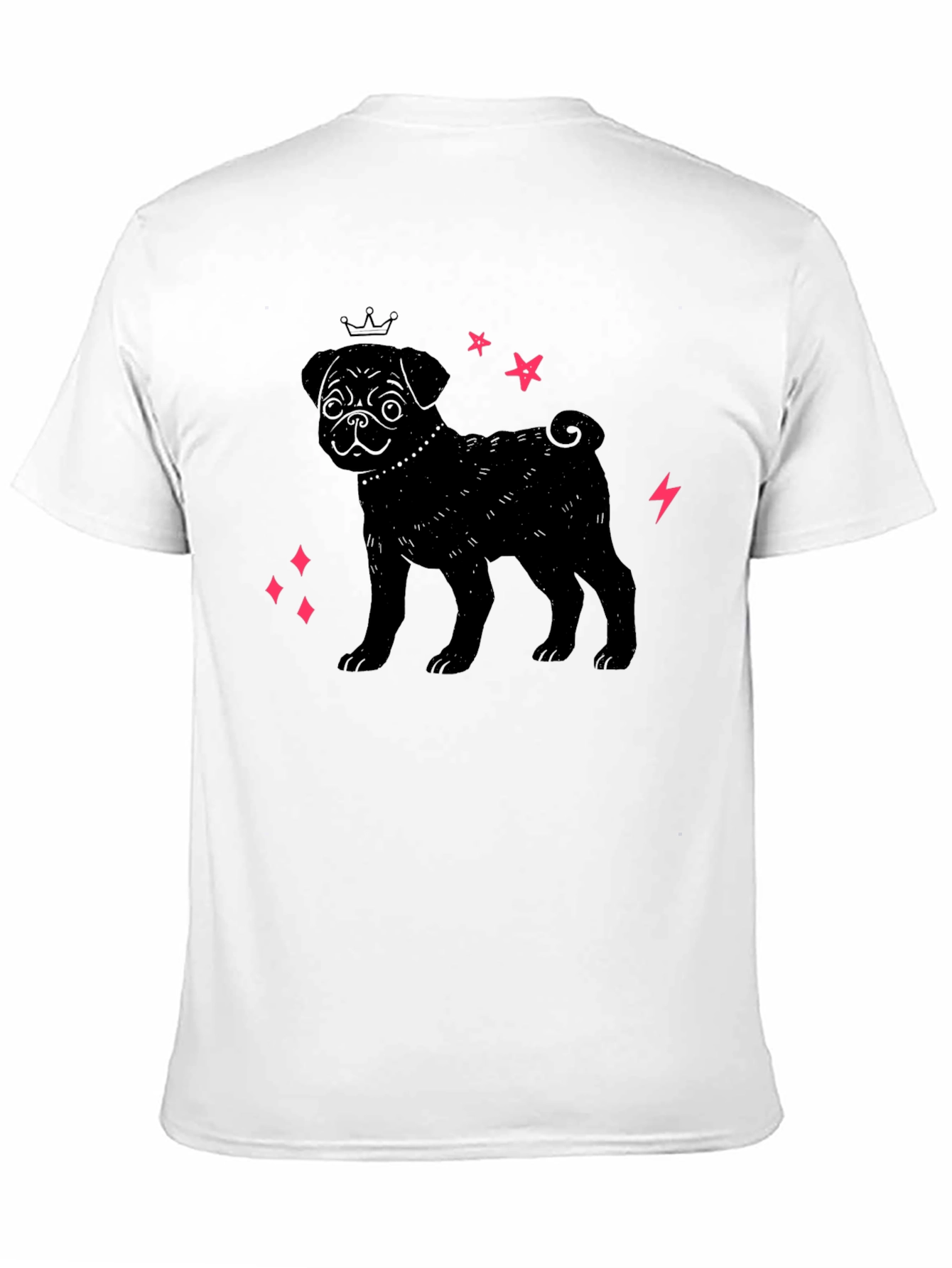 Black Pug Princess T-Shirt - Stylish Dog Lover Tee view 11