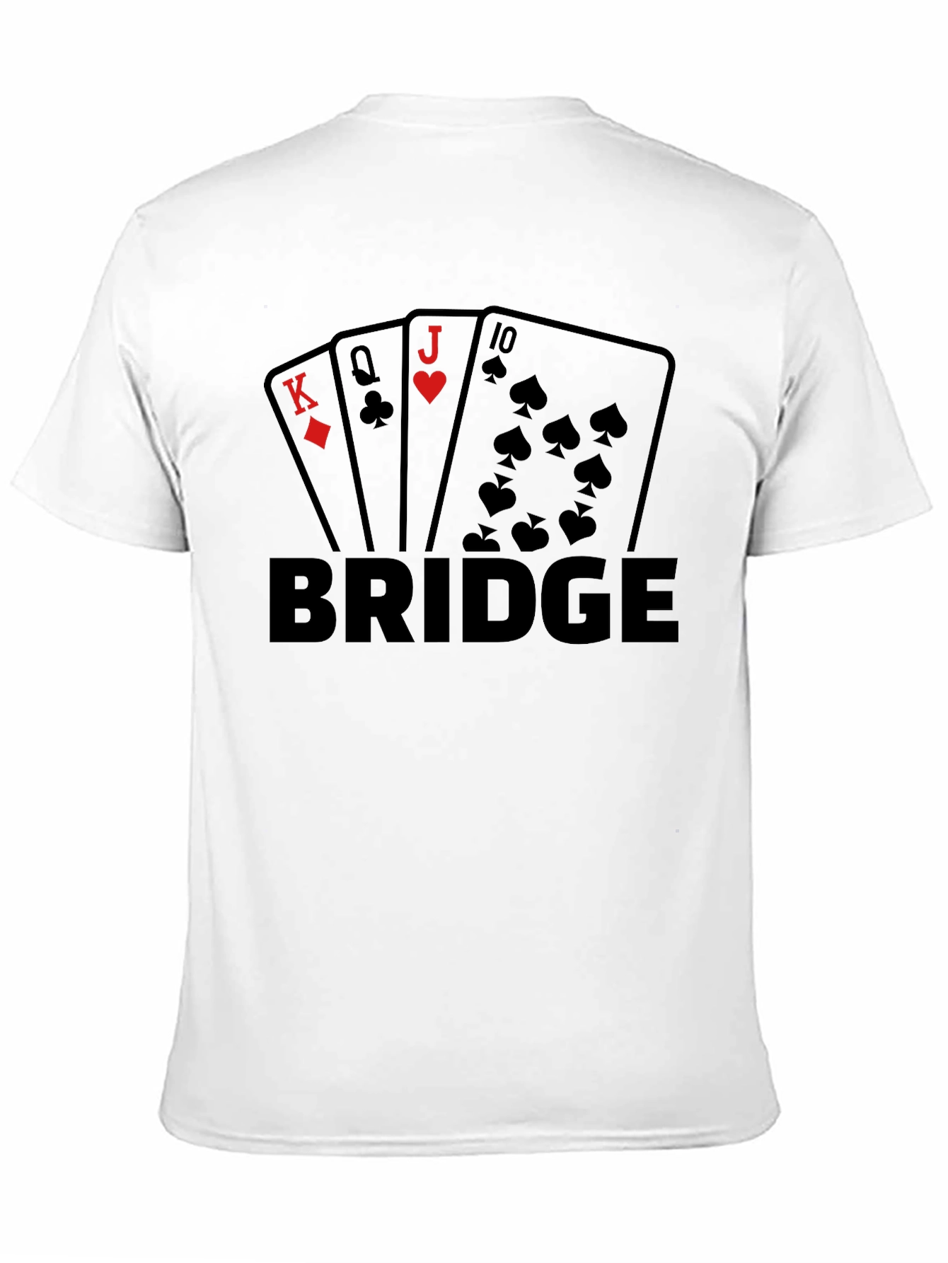 Black Bridge Card Game T-Shirt - King, Queen, Jack & 10 view 11