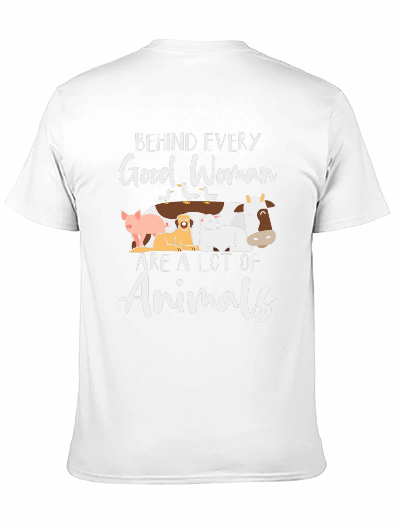 Black Behind Every Good Woman Animals T-Shirt view 11