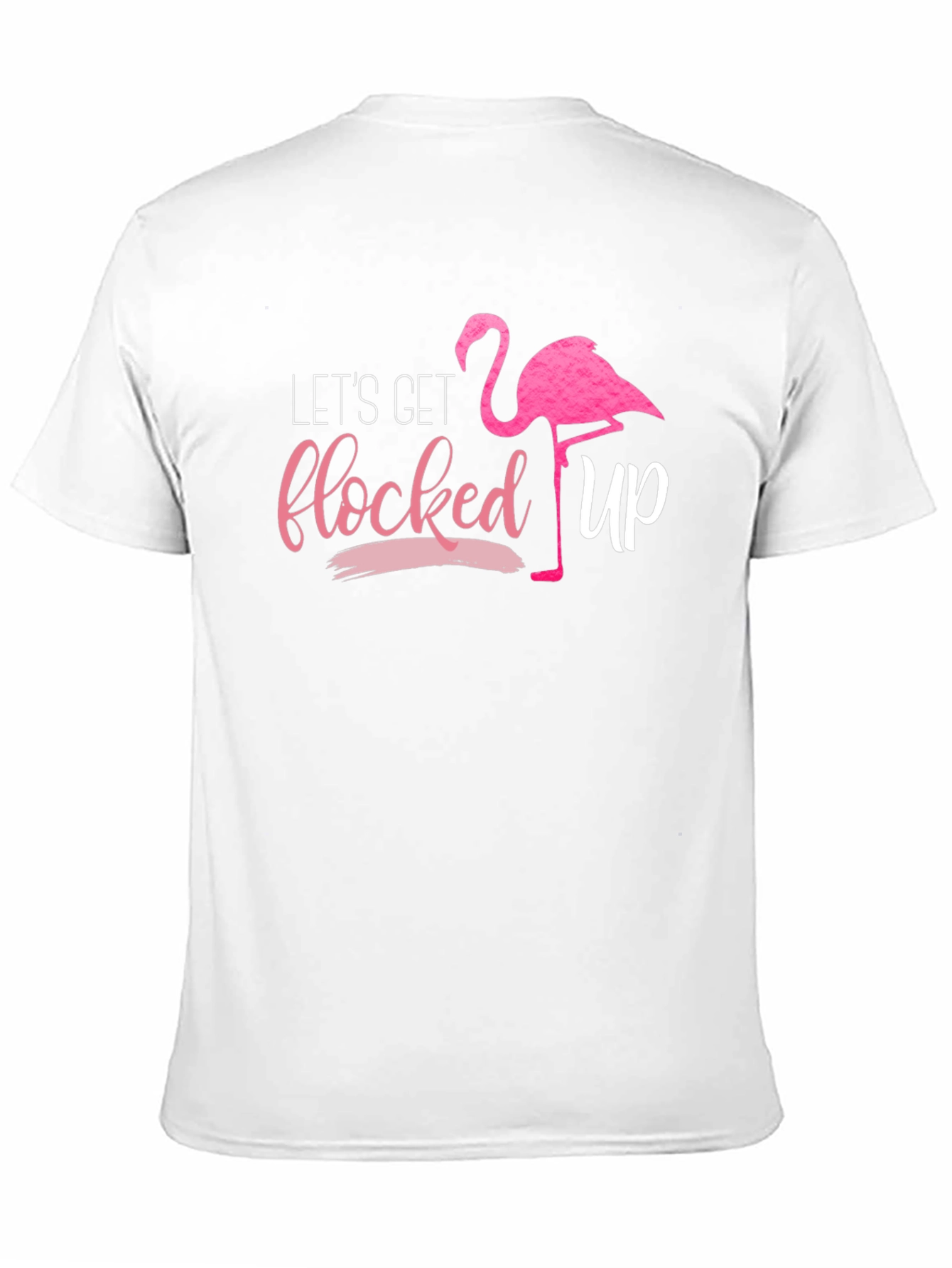 Black Let's Get Flocked Up Flamingo T-Shirt view 11