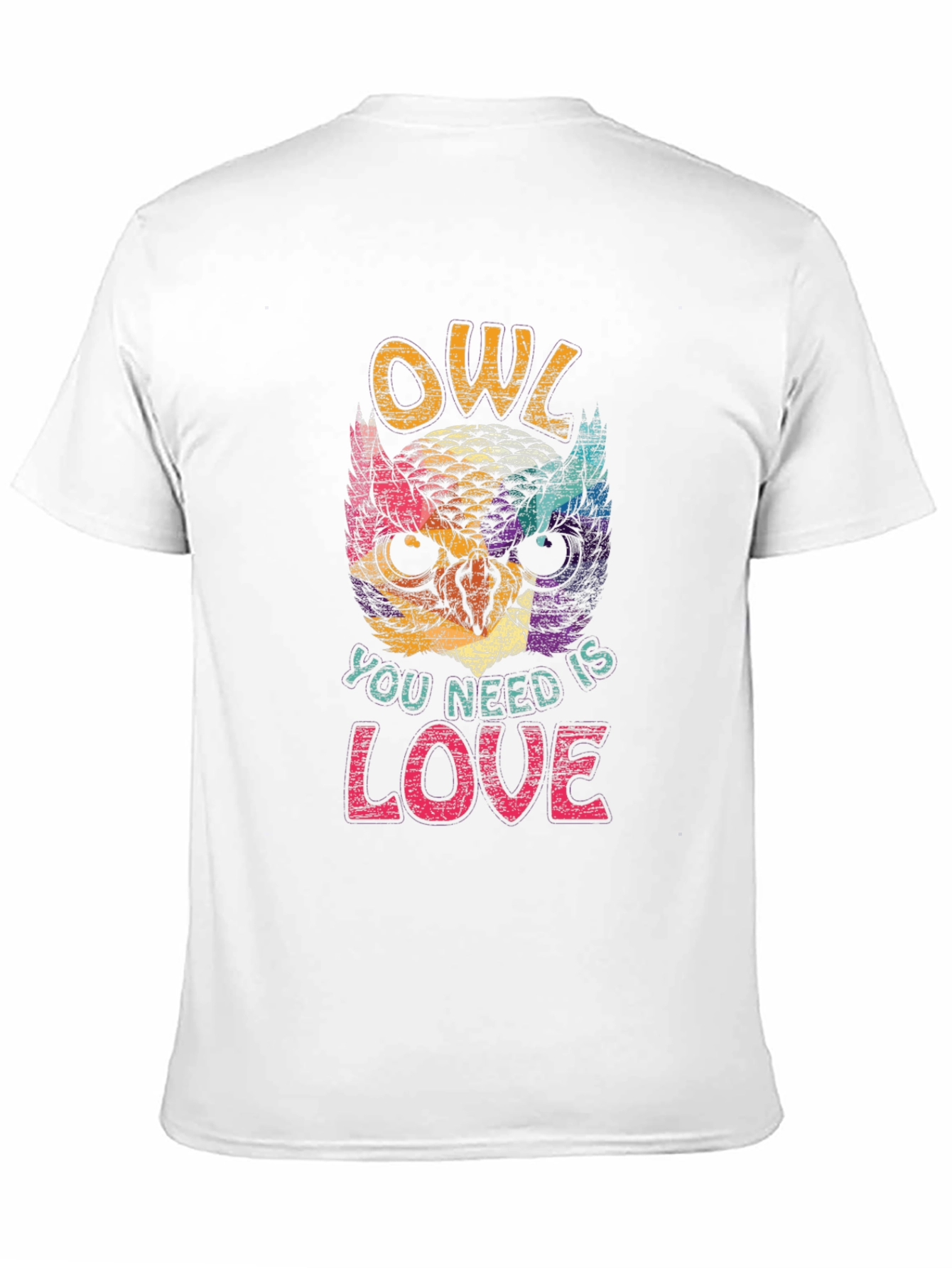 Black Owl You Need Is Love Graphic T-Shirt view 11