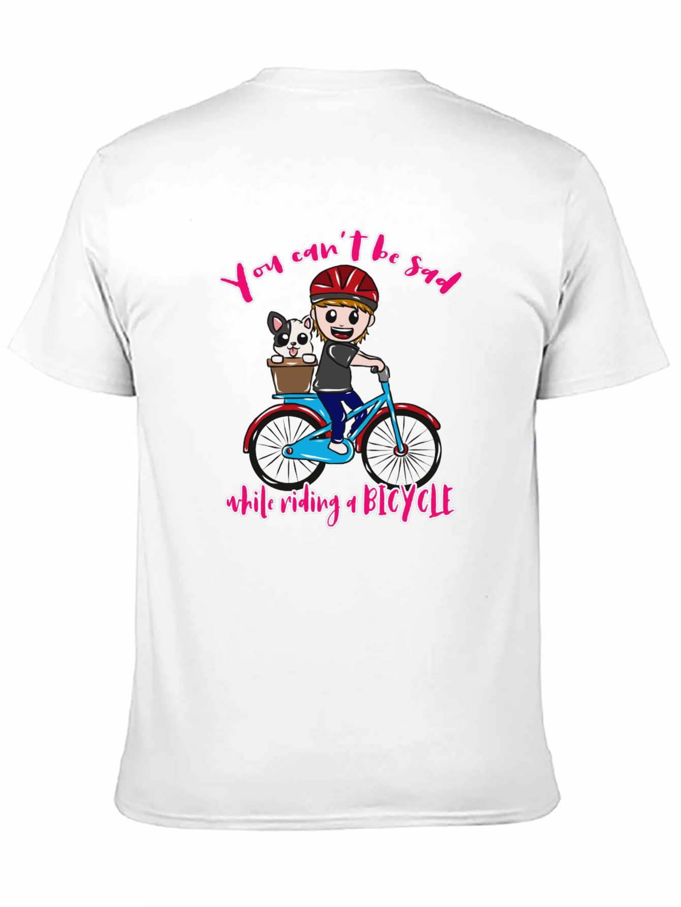 Black Funny Bicycle Rider T-Shirt view 11