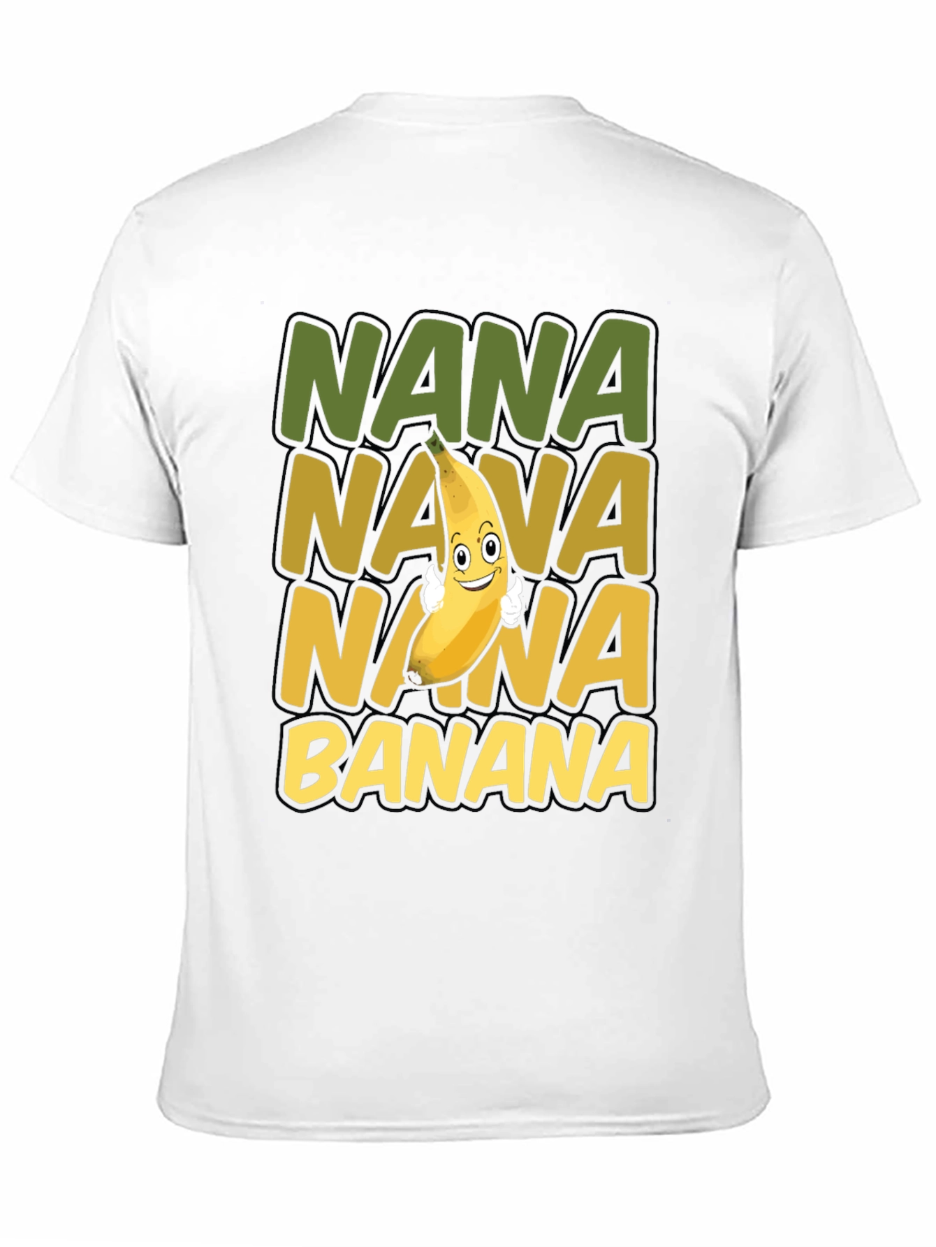 Black Nana Banana T-Shirt - Fun Fruit Graphic Tee view 11