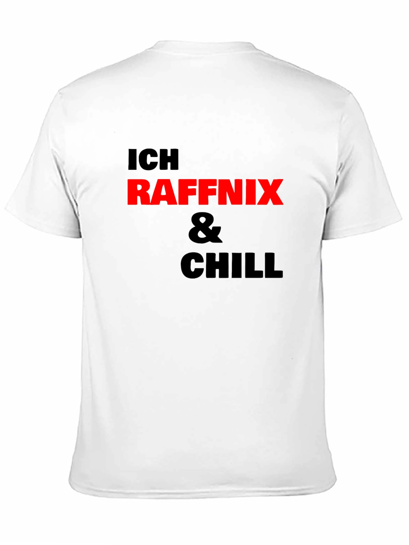 Black Ich Raffnix & Chill T-Shirt, Black Cotton Tee view 11