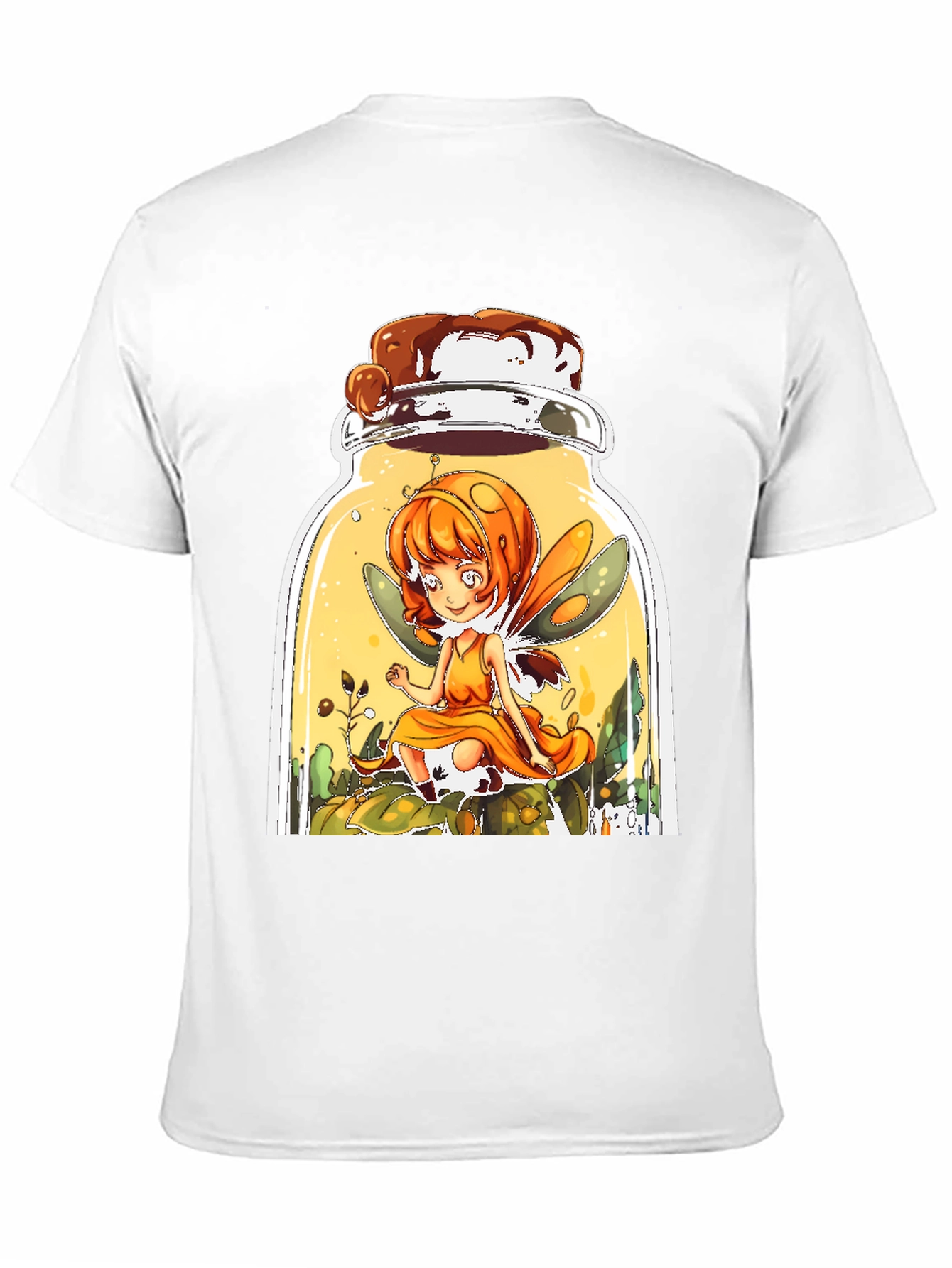 Black Fairy Jar T-Shirt - Whimsical Graphic Tee view 11