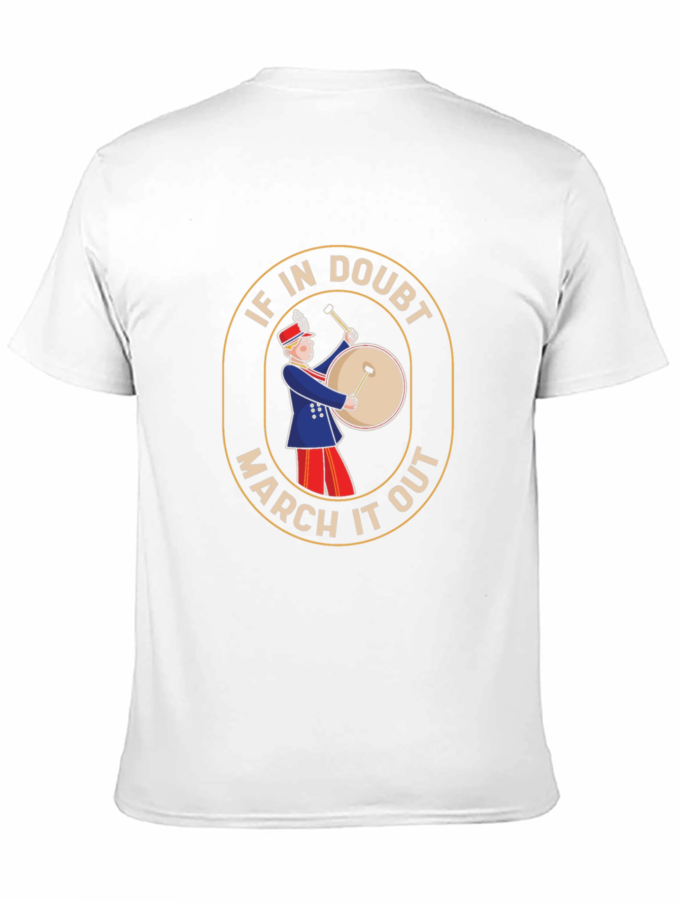 Black Marching Band Drum T-Shirt - If In Doubt, March It Out! view 11