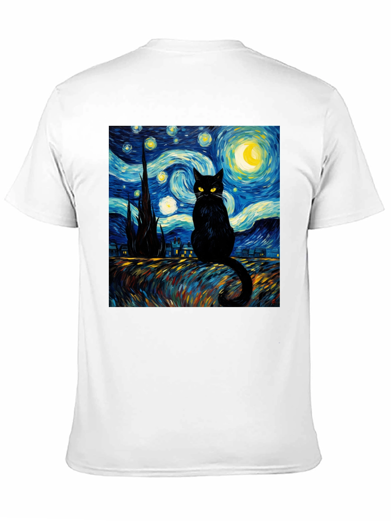 Starry Night Cat T-Shirt - 11