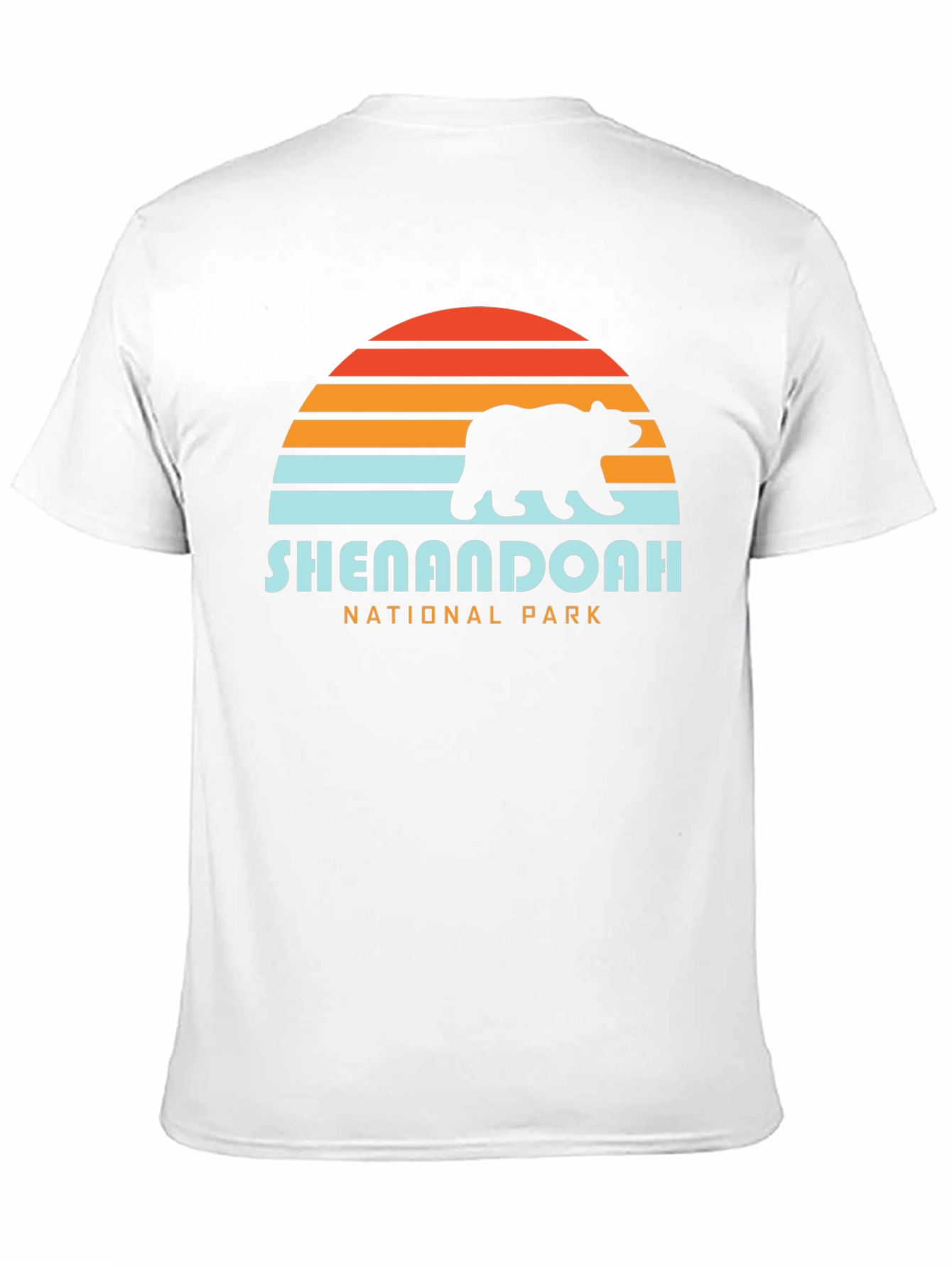 Black Shenandoah National Park Bear Sunset Graphic T-Shirt view 11