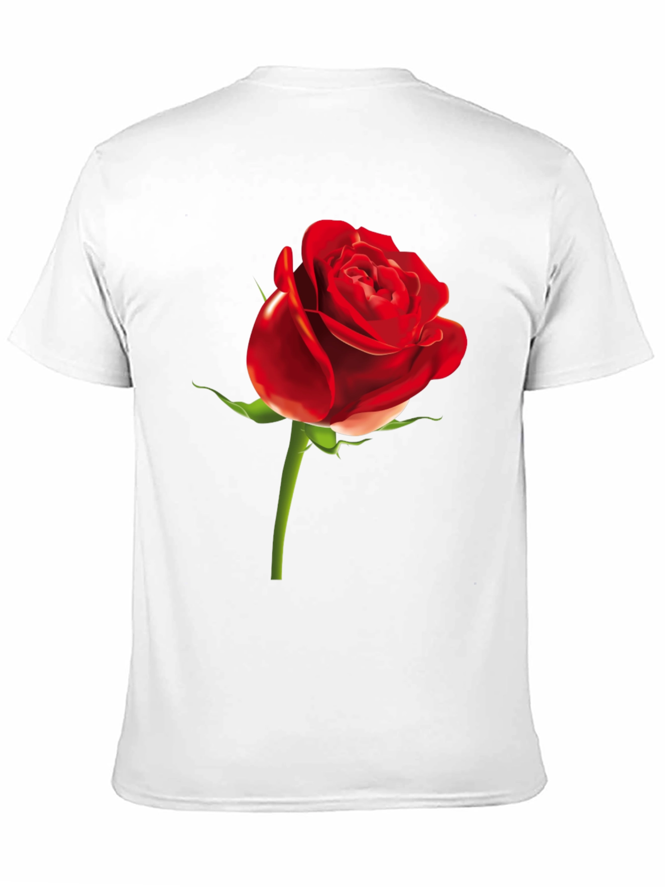 Red Rose Graphic Print Black T-Shirt - 11