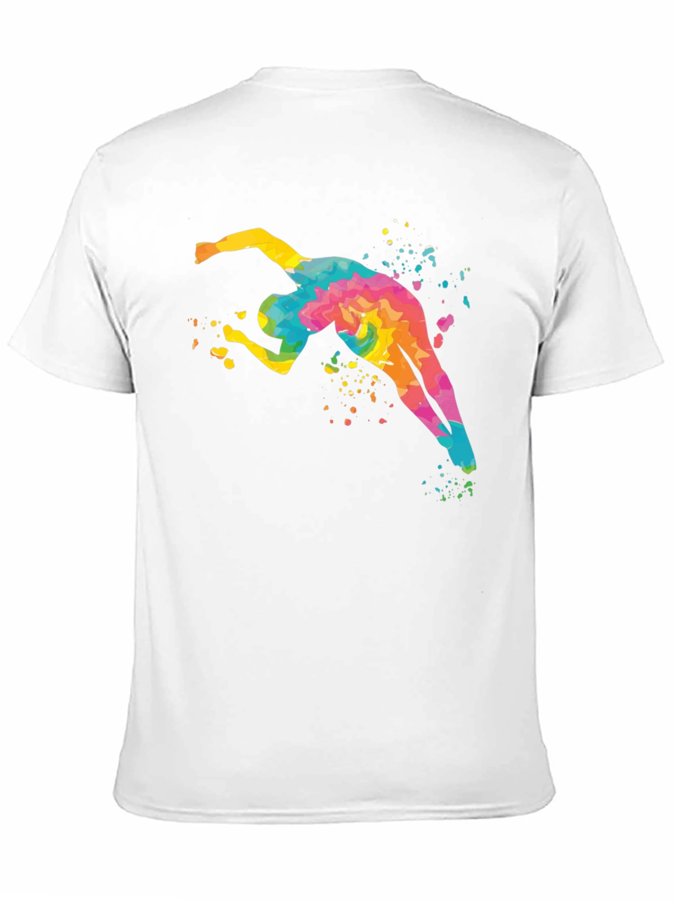 Black Watercolor Swimmer Graphic Tee - Black view 11