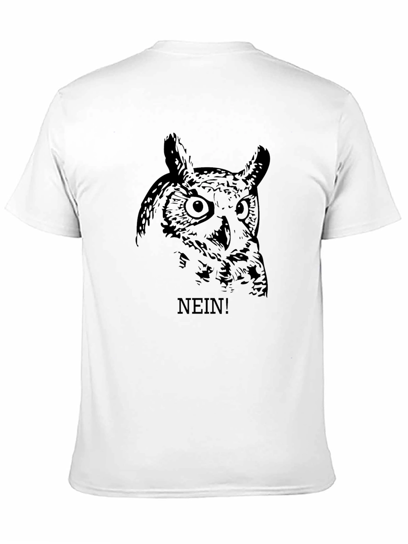 Black Owl Graphic Tee - Nein! Funny T-Shirt view 11