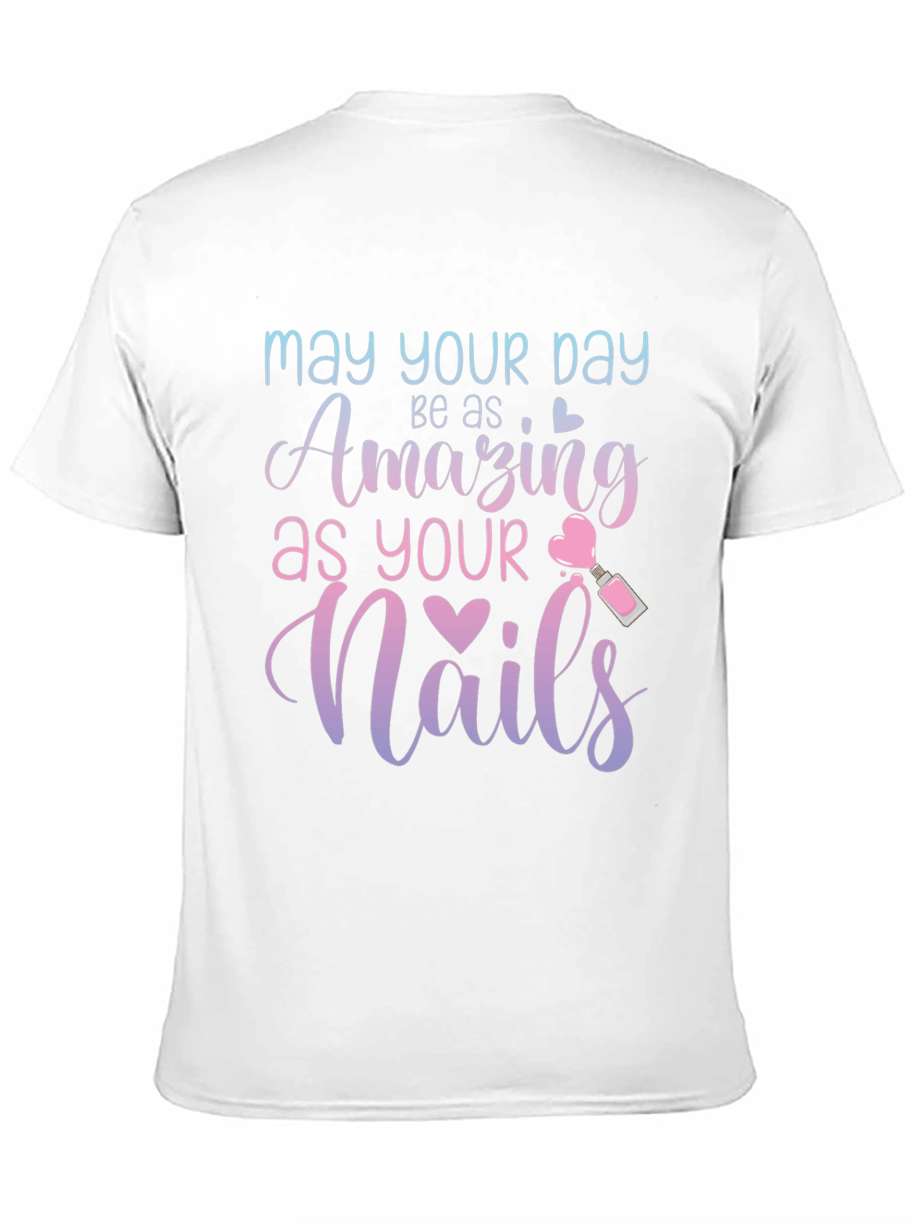Black Amazing Nails T-Shirt - Stylish Nail Art Design view 11