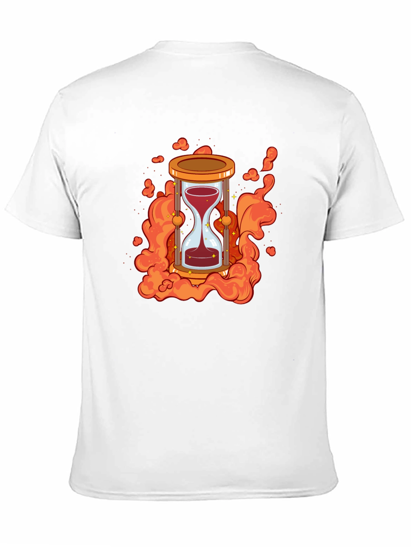 Black Hourglass Fire Graphic Tee - Bold & Stylish view 11