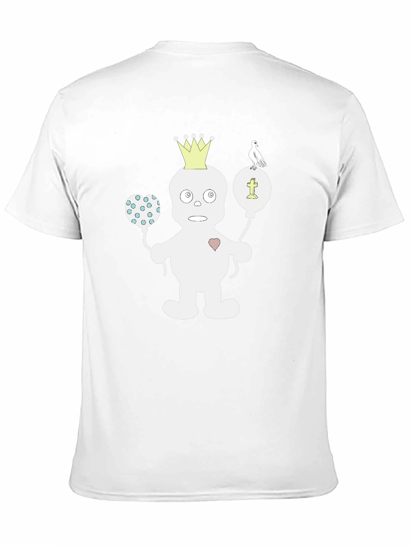 Black Funny Cartoon Character Black T-Shirt view 11