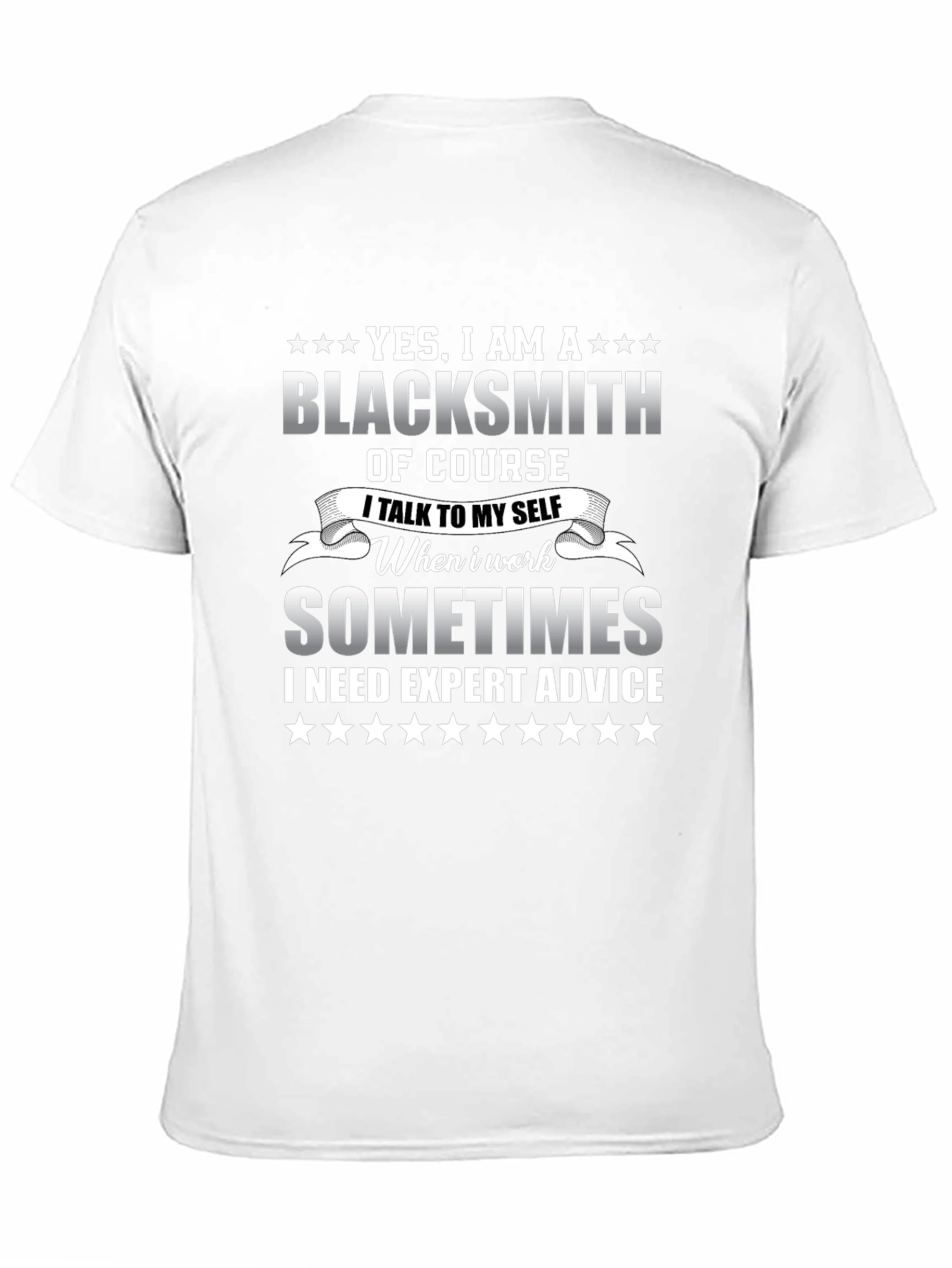 Black Blacksmith Expert Advice Graphic T-Shirt view 11