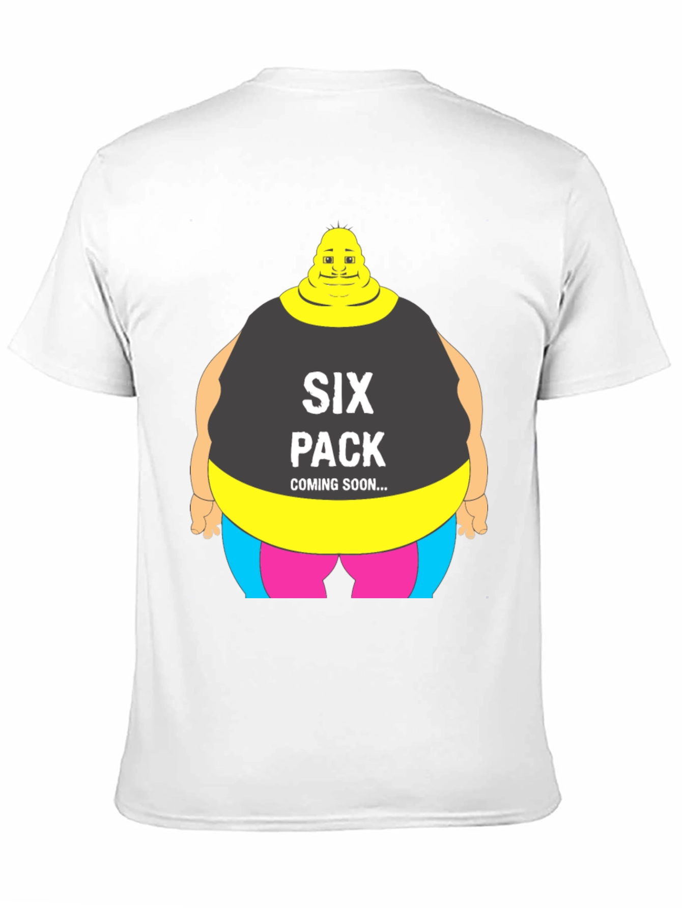 Black Funny Six Pack Coming Soon Graphic T-Shirt view 11