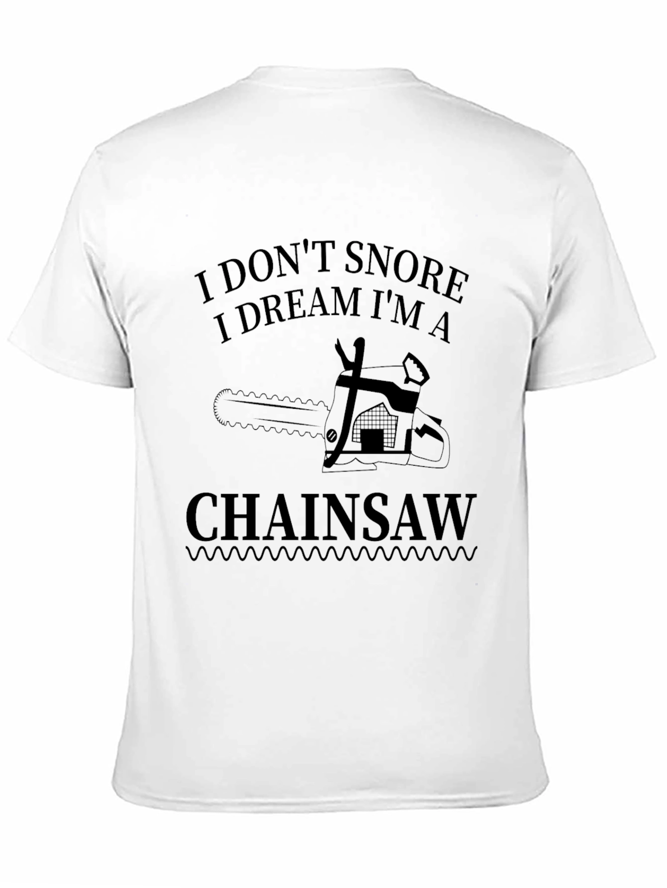 Black I Don't Snore Chainsaw Graphic Tee view 11