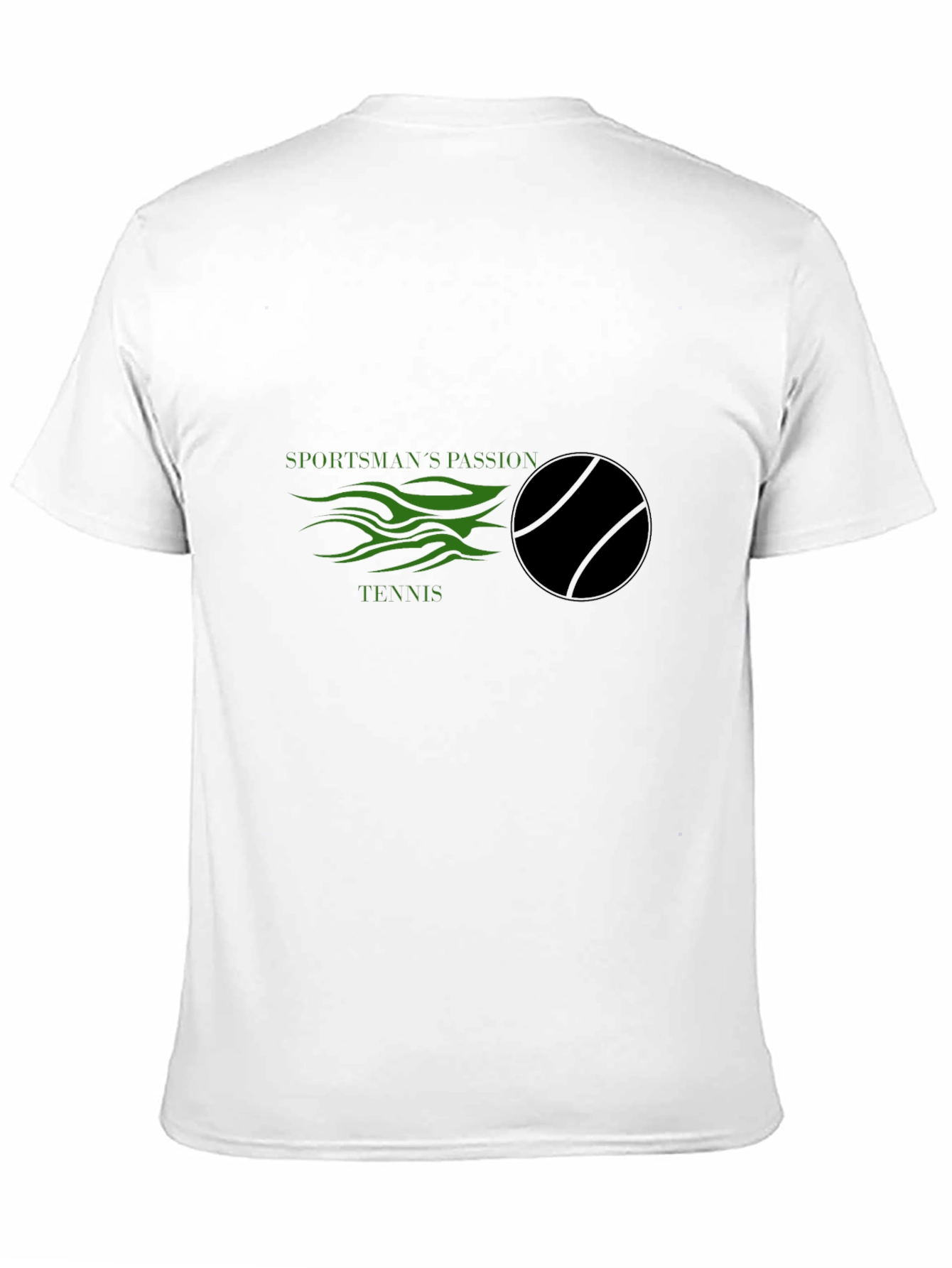 Black Sportsman's Passion Tennis Black T-Shirt view 11