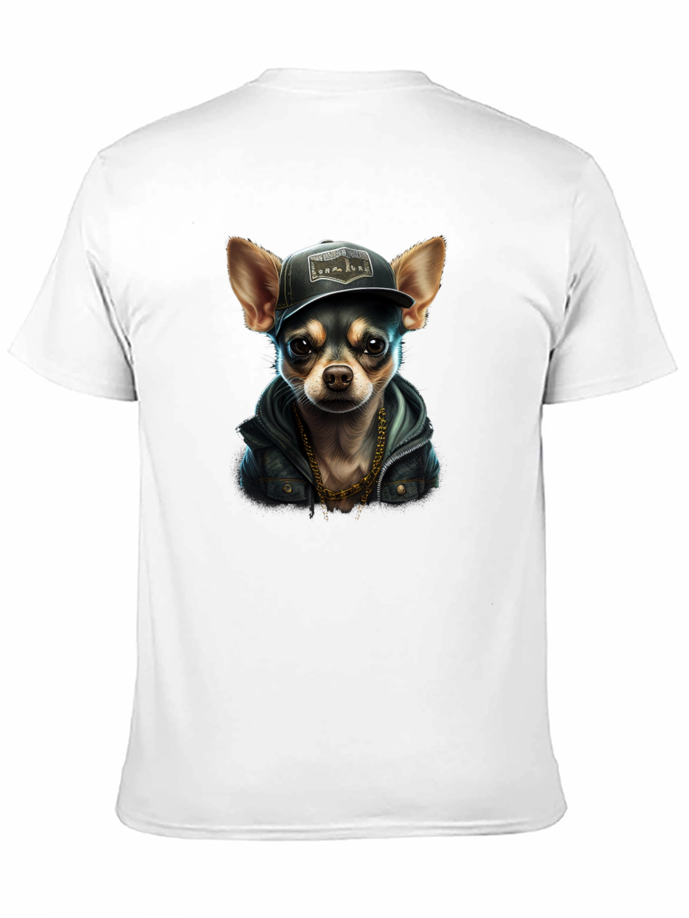 Black Cool Chihuahua Graphic T-Shirt view 11
