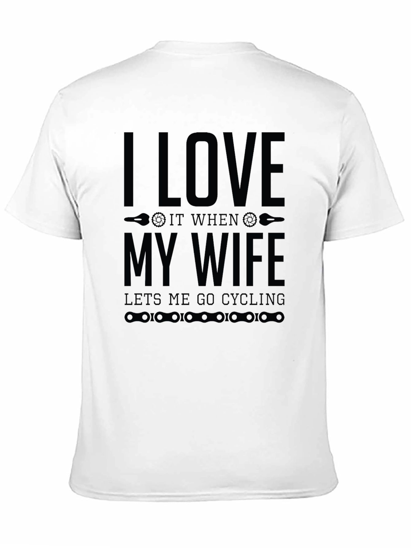 Black I Love My Wife Cycling T-Shirt view 11