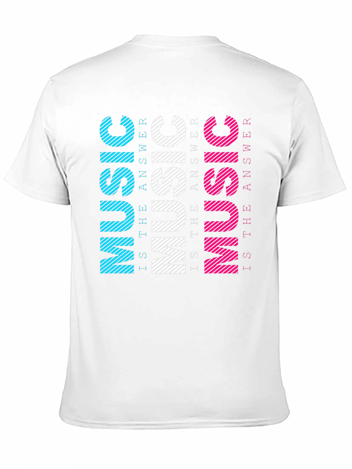 Black Music is the Answer Men's Black T-Shirt view 11